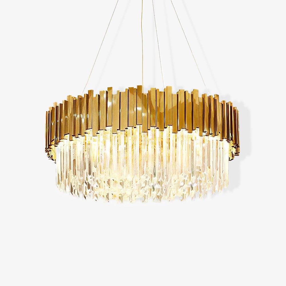 Lustra Chandelier Gold Crystal Golden - Letslighting