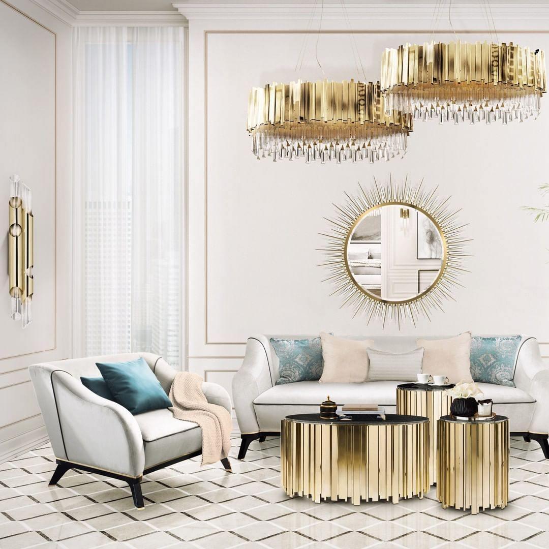 Lustra Chandelier Gold Crystal Golden - Letslighting