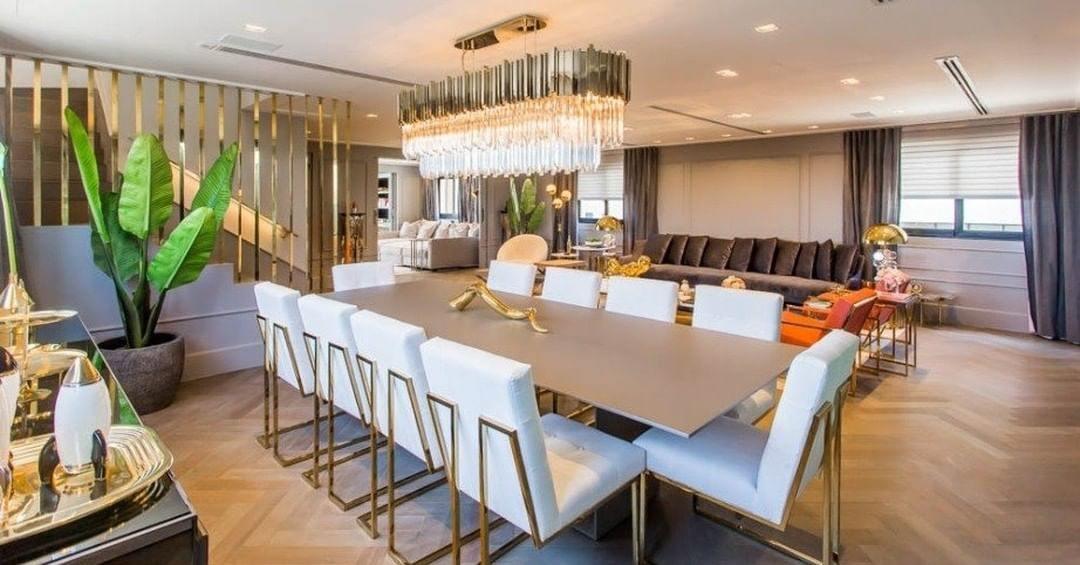 Lustra Chandelier Gold Crystal Golden - Letslighting