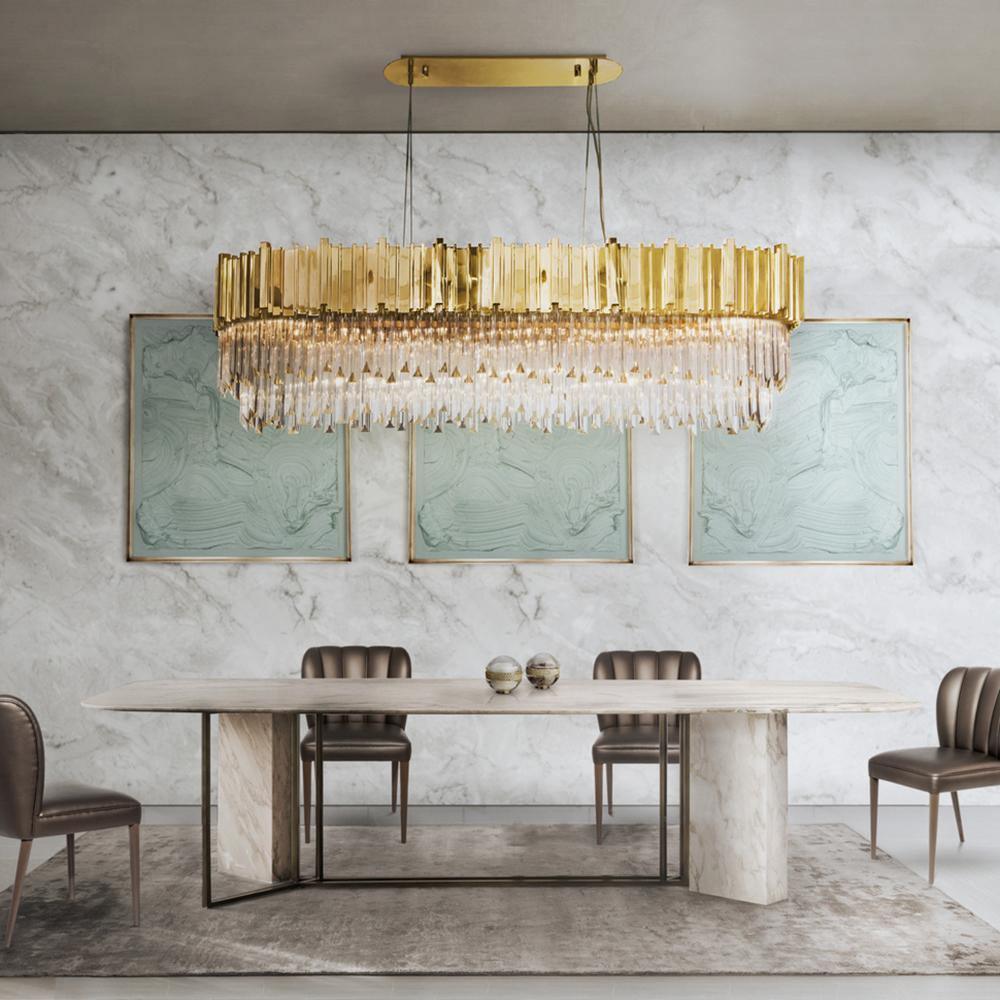 Lustra Chandelier Gold Crystal Golden - Letslighting