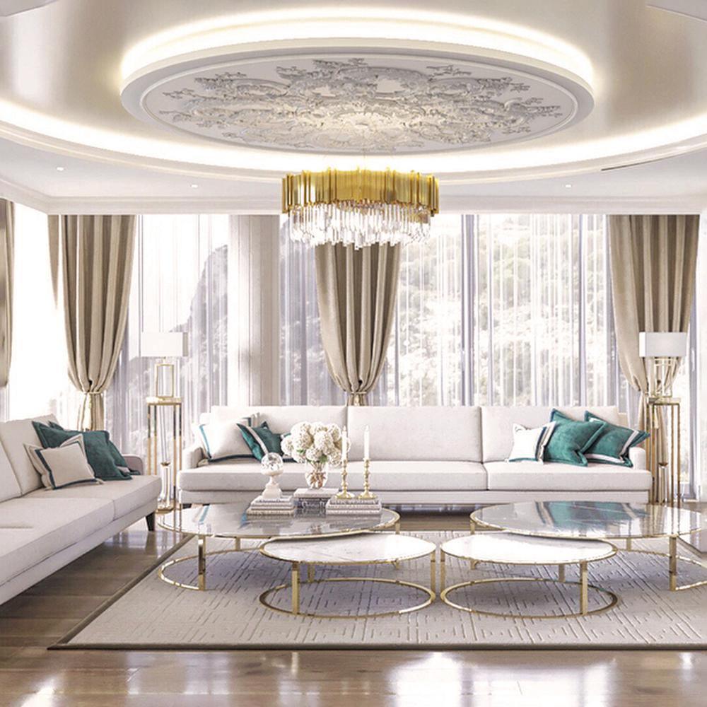Lustra Chandelier Gold Crystal Golden - Letslighting