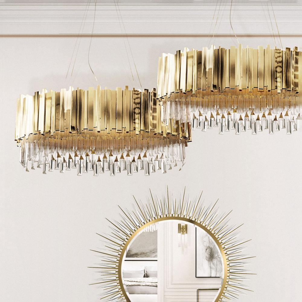 Lustra Chandelier Gold Crystal Golden - Letslighting