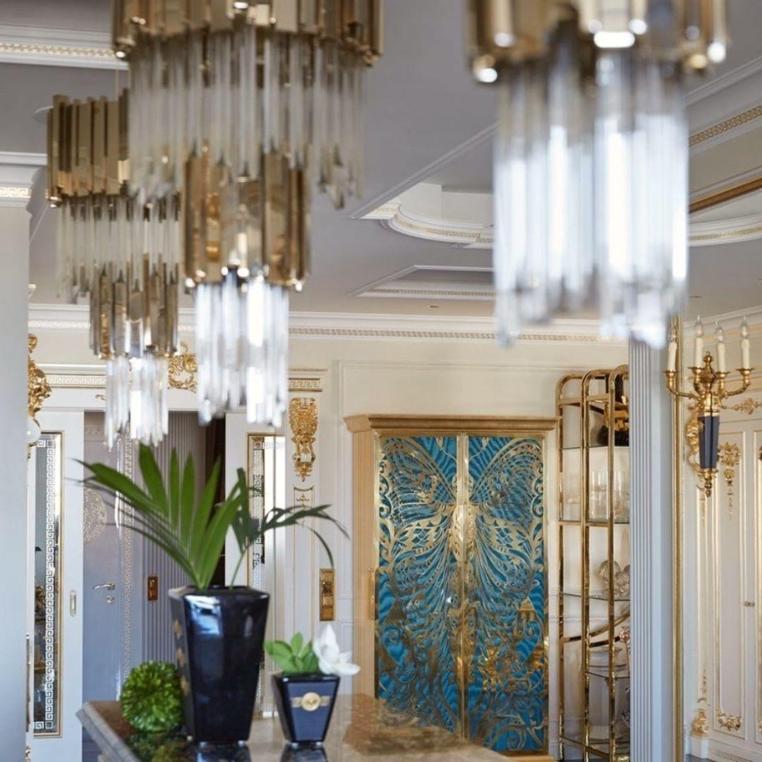 Lustra Chandelier Gold Crystal Golden - Letslighting