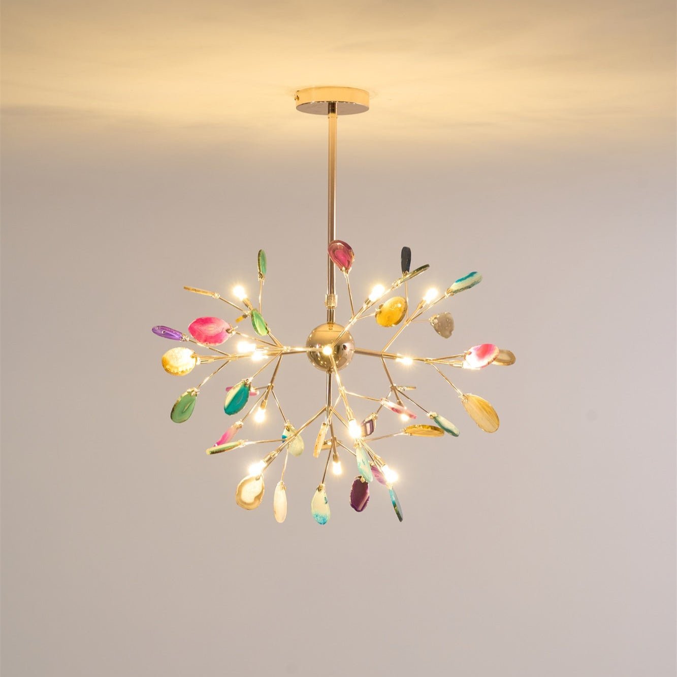 Olivia Agate Colorful Branching Chandelier