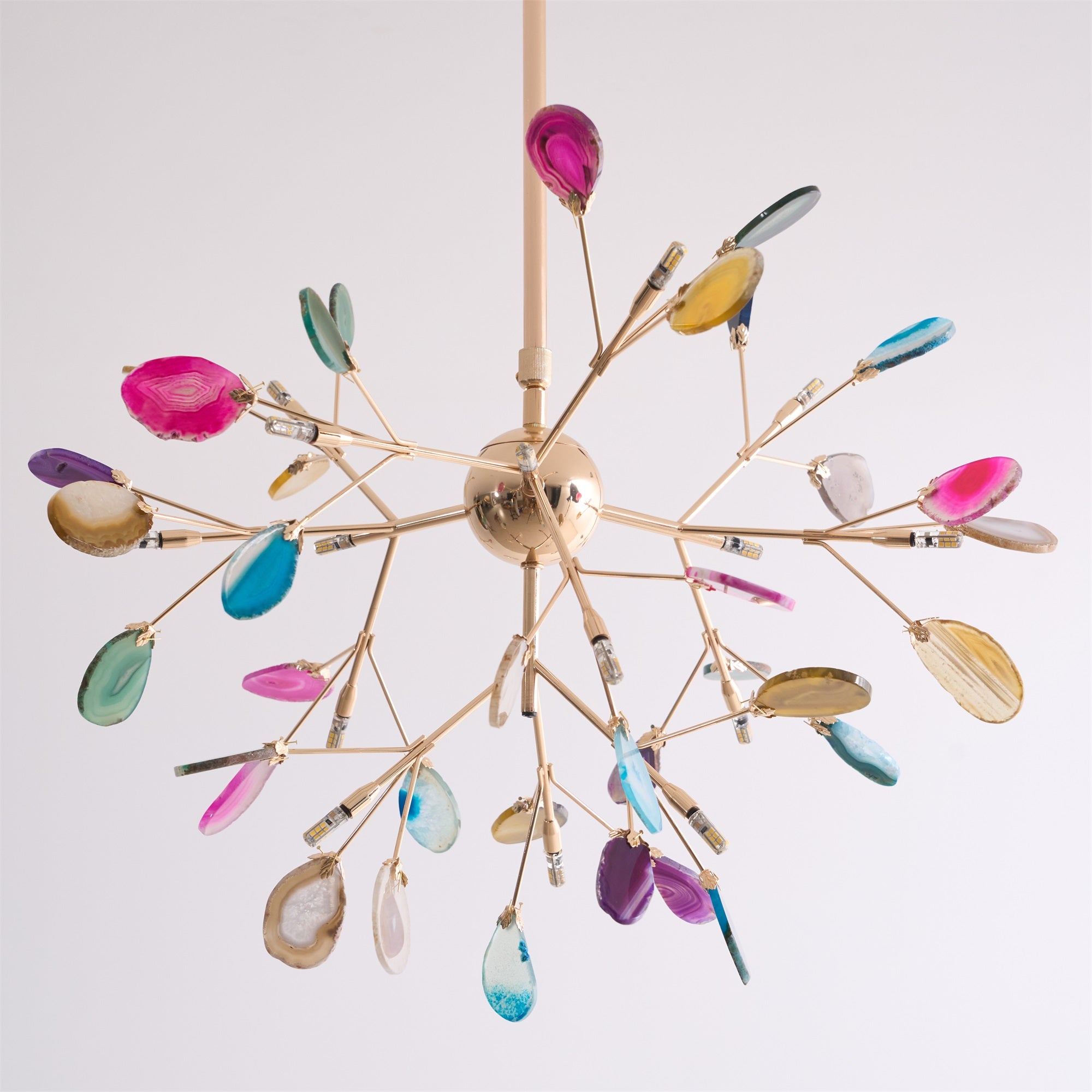 Olivia Agate Colorful Branching Chandelier