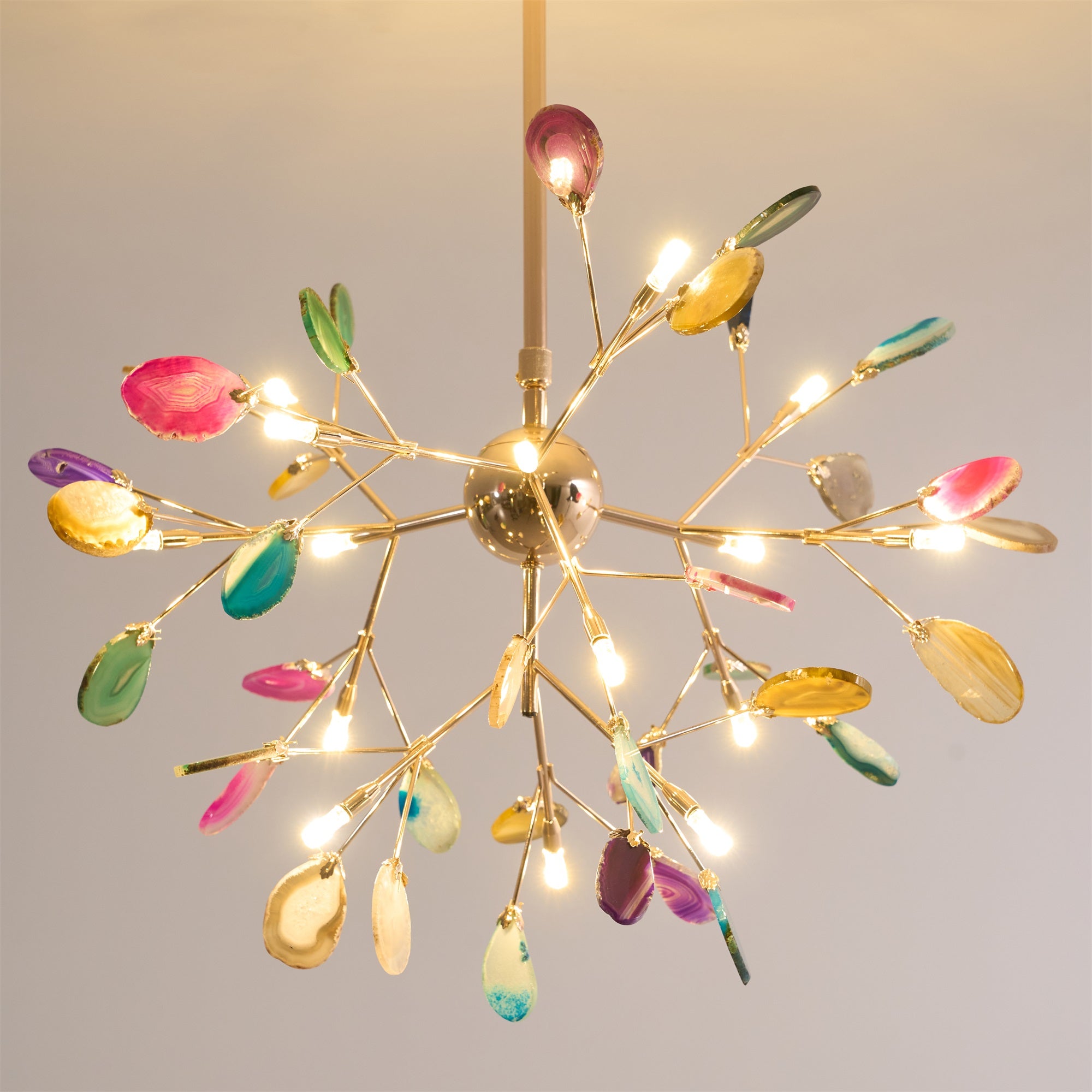 Olivia Agate Colorful Branching Chandelier