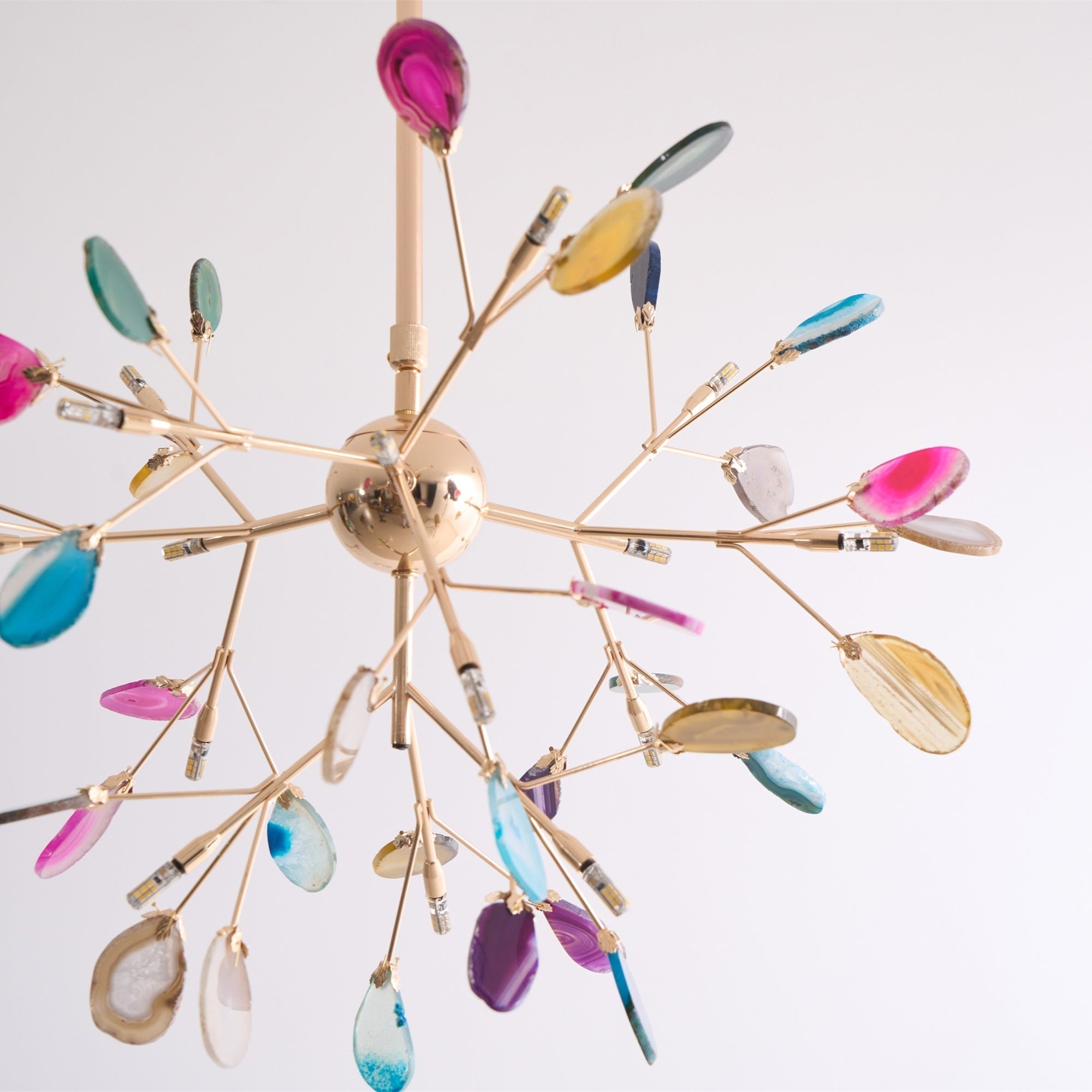 Olivia Agate Colorful Branching Chandelier