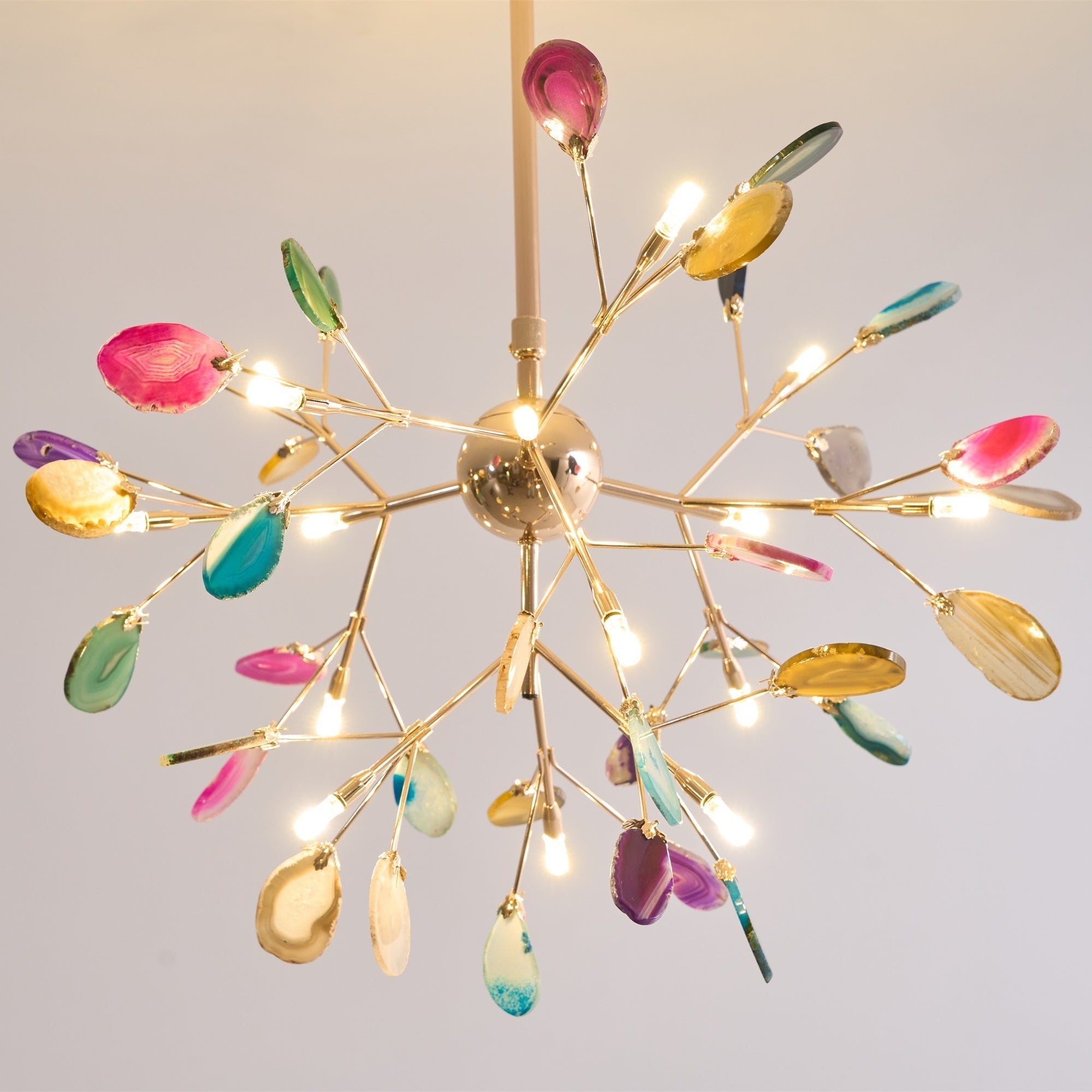 Olivia Agate Colorful Branching Chandelier