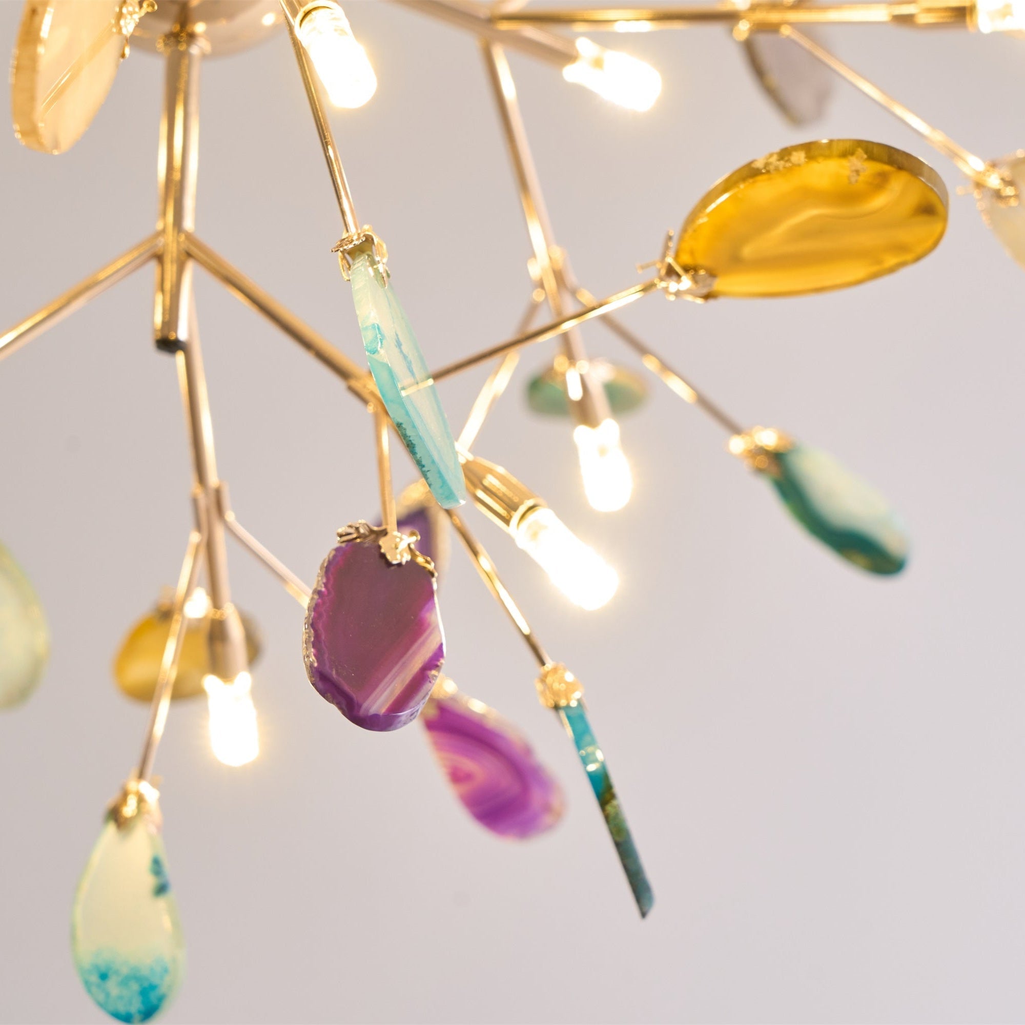 Olivia Agate Colorful Branching Chandelier