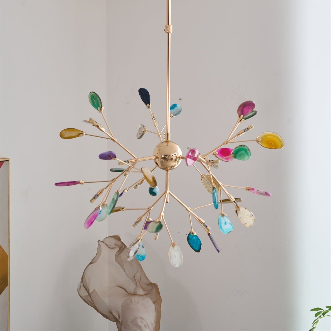 Olivia Agate Colorful Branching Chandelier