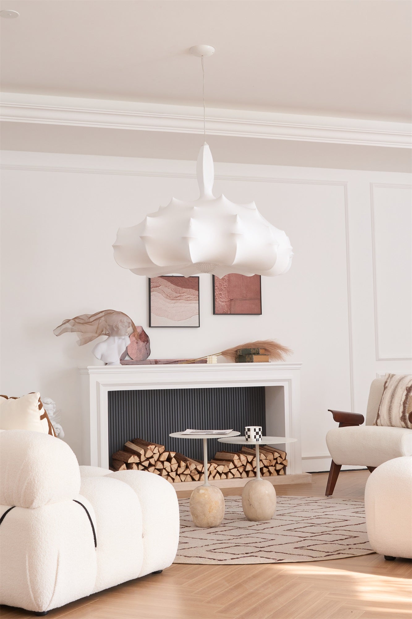Lumina Contemporary Silk Pendant Lamp - Letslighting