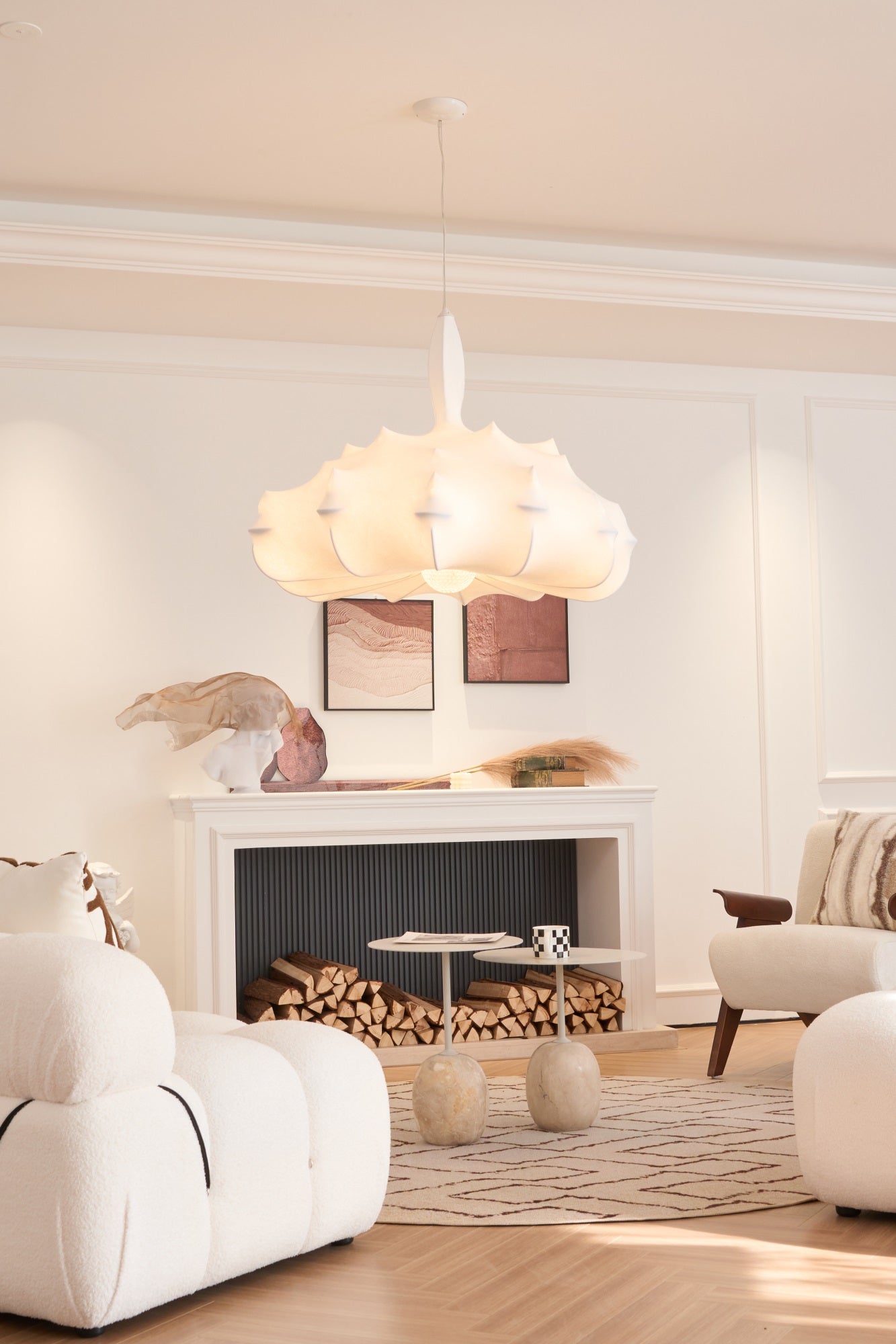 Lumina Contemporary Silk Pendant Lamp - Letslighting
