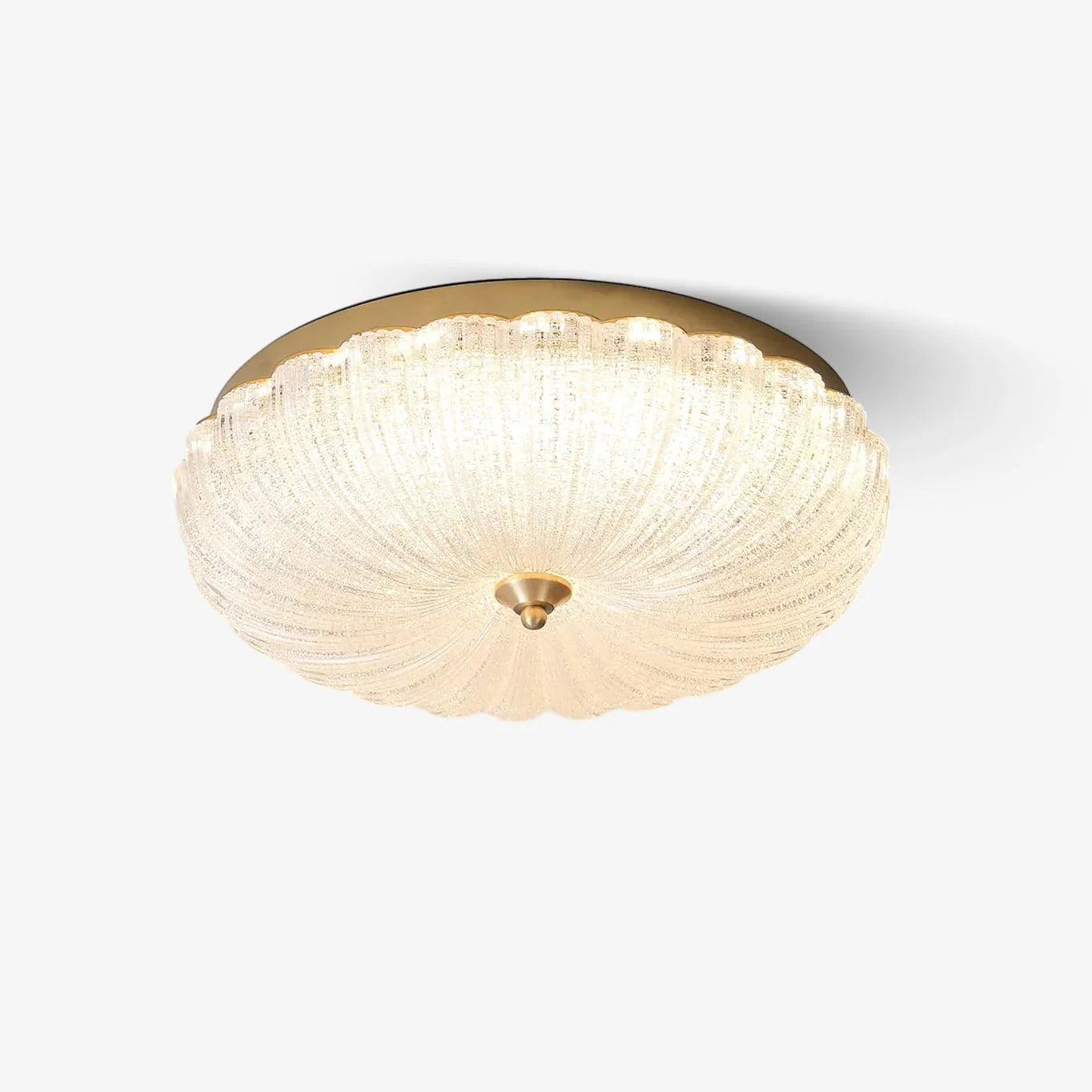 Kristy Round Glass Ceiling Light Bedroom Living Room - Letslighting