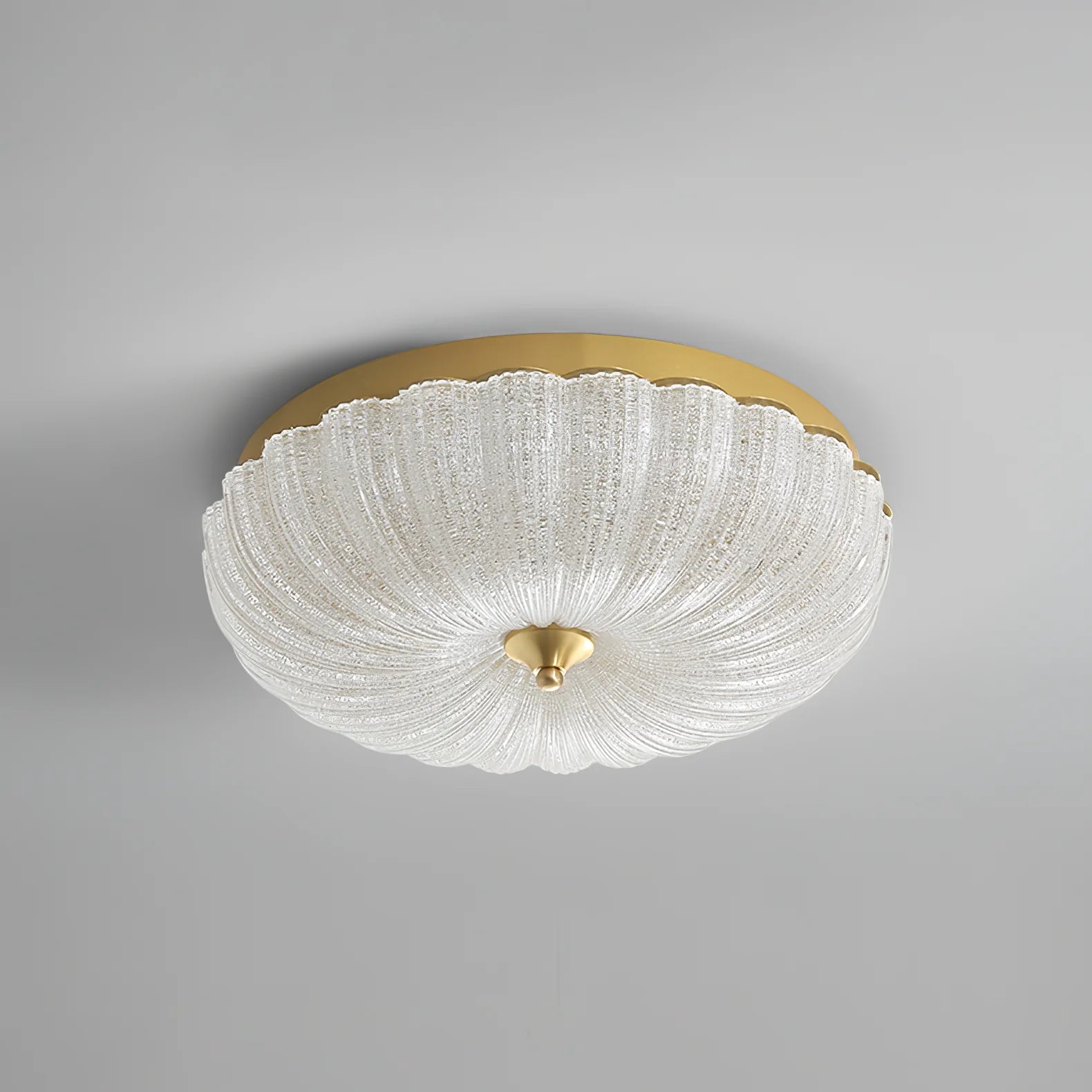 Kristy Round Glass Ceiling Light Bedroom Living Room - Letslighting