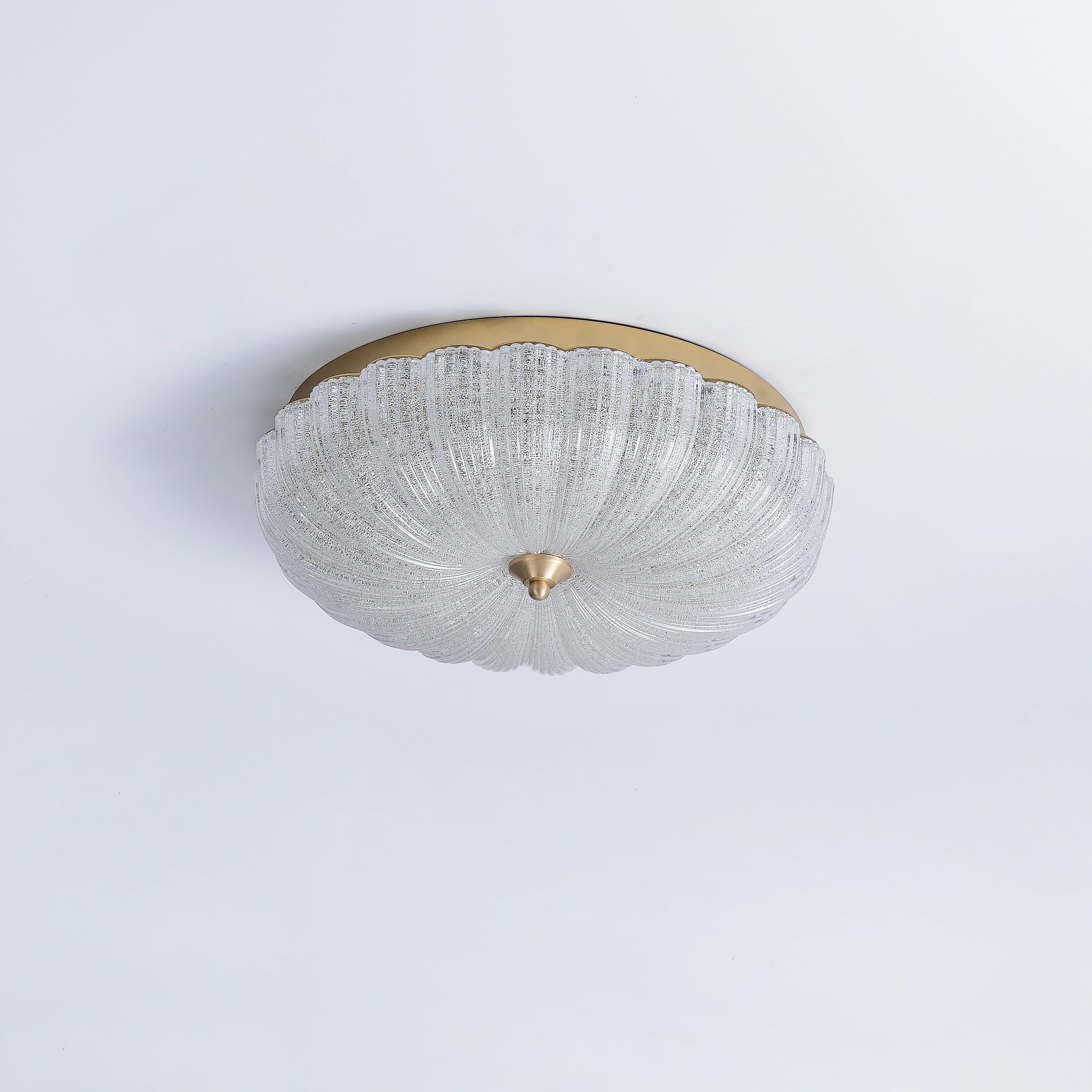 Kristy Round Glass Ceiling Light Bedroom Living Room - Letslighting