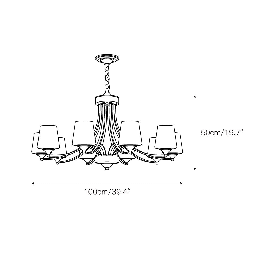 Ulrinara Postmodern Luxury Brass Glass Chandelier - Letslighting