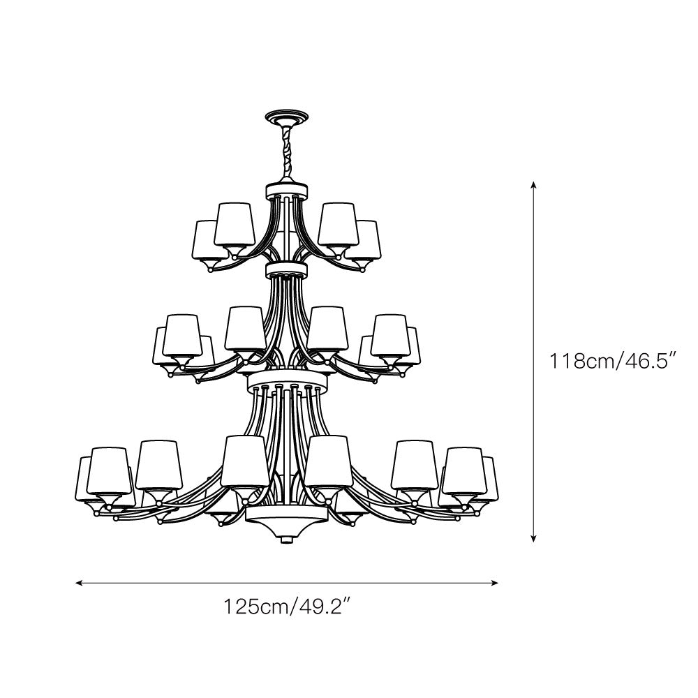 Ulrinara Postmodern Luxury Brass Glass Chandelier - Letslighting
