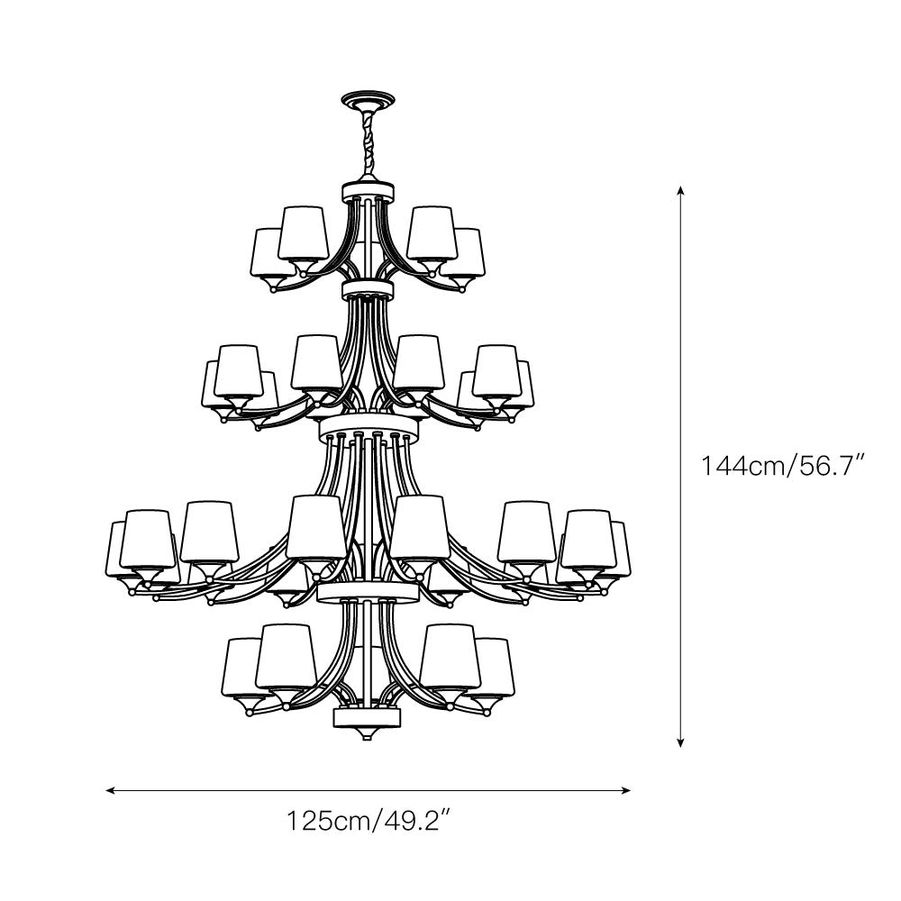 Ulrinara Postmodern Luxury Brass Glass Chandelier - Letslighting