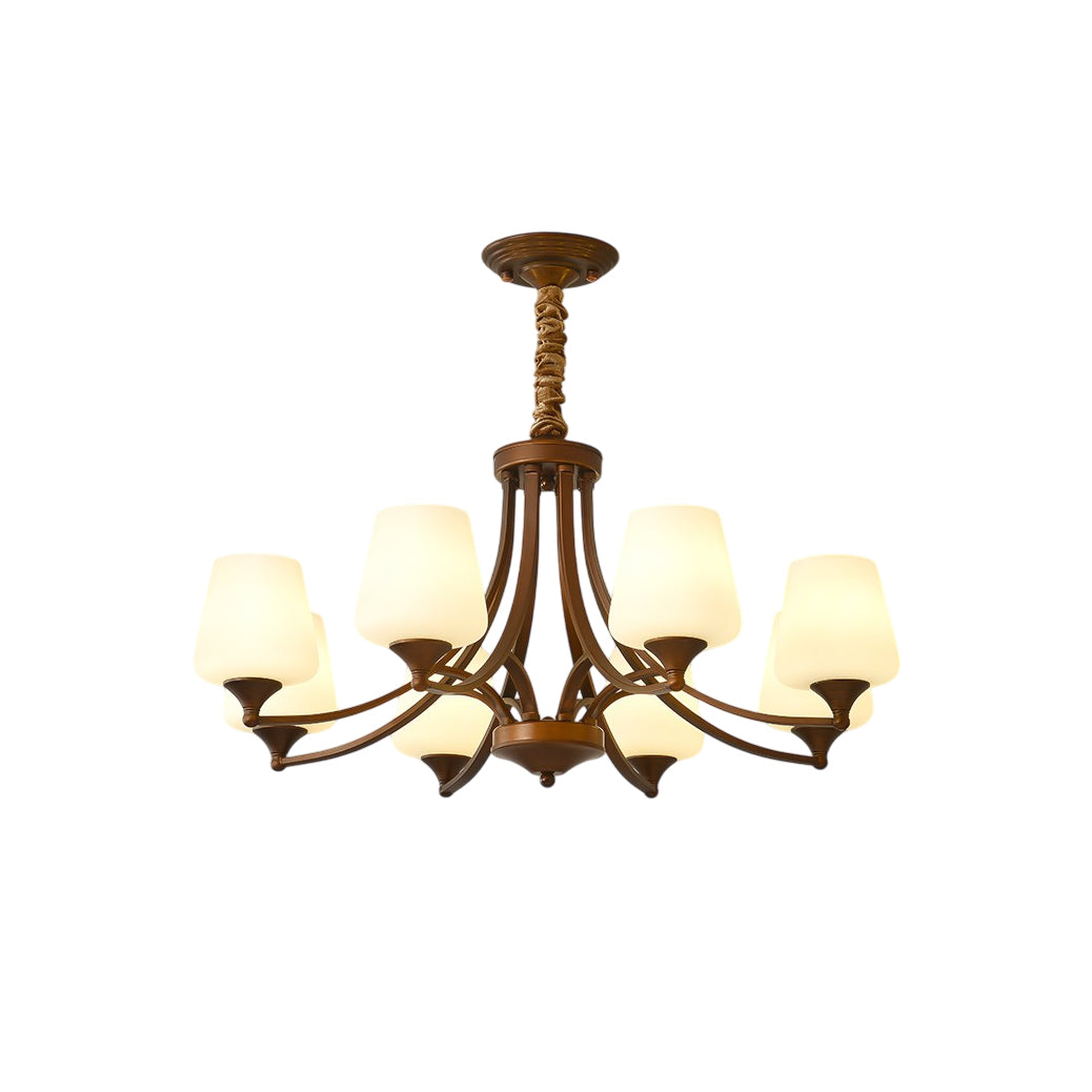 Ulrinara Postmodern Luxury Brass Glass Chandelier - Letslighting