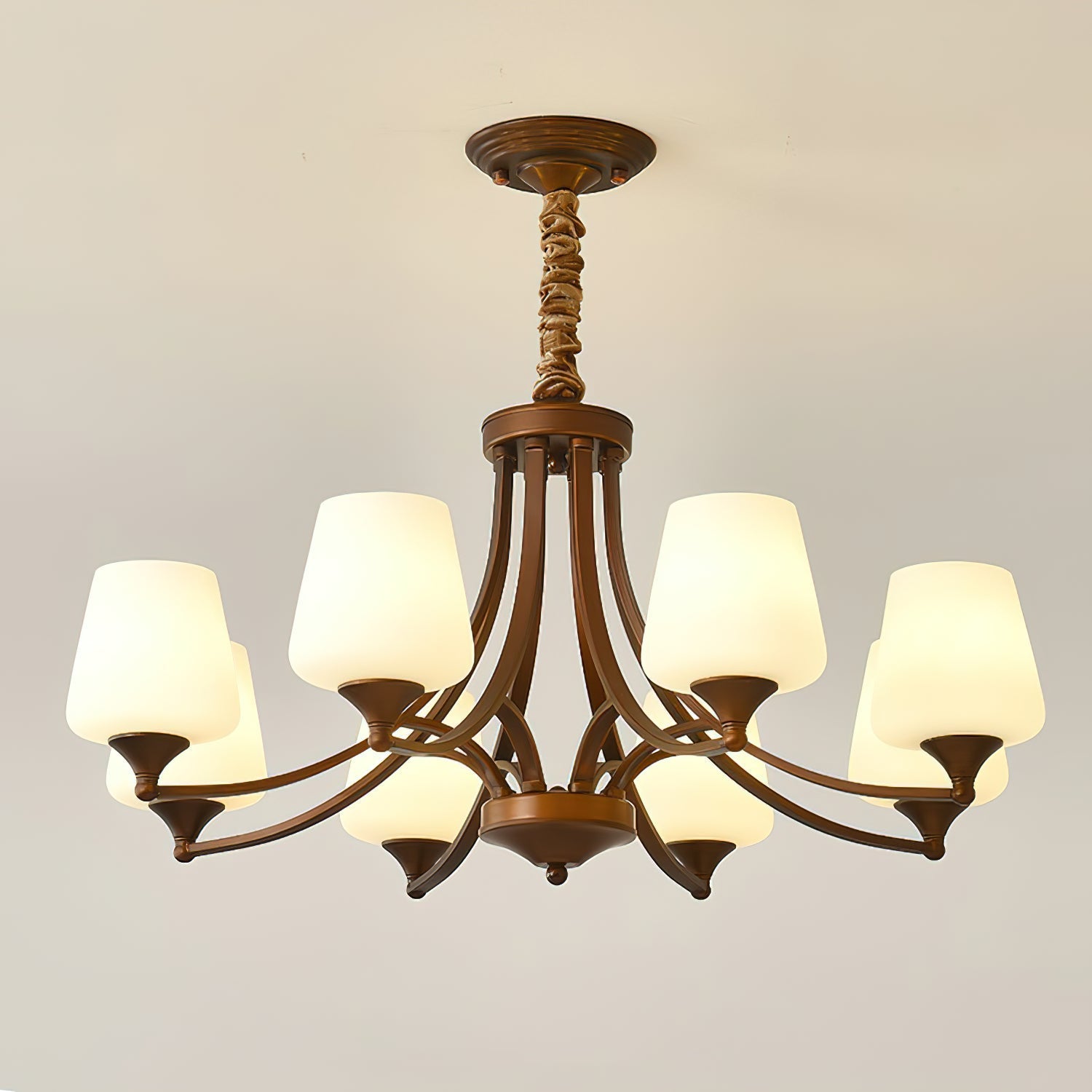 Ulrinara Postmodern Luxury Brass Glass Chandelier - Letslighting
