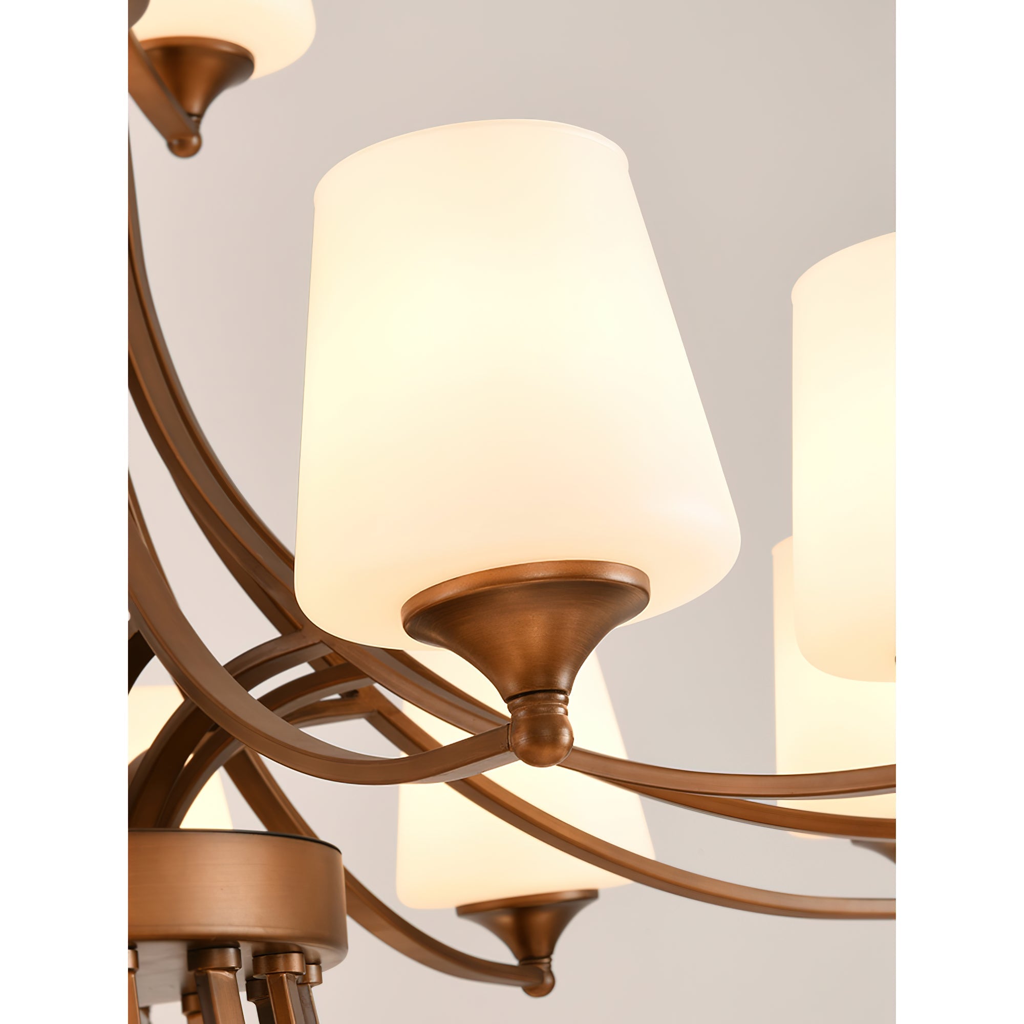 Ulrinara Postmodern Luxury Brass Glass Chandelier - Letslighting