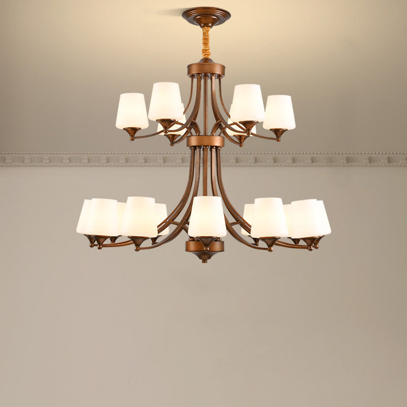 Ulrinara Postmodern Luxury Brass Glass Chandelier - Letslighting