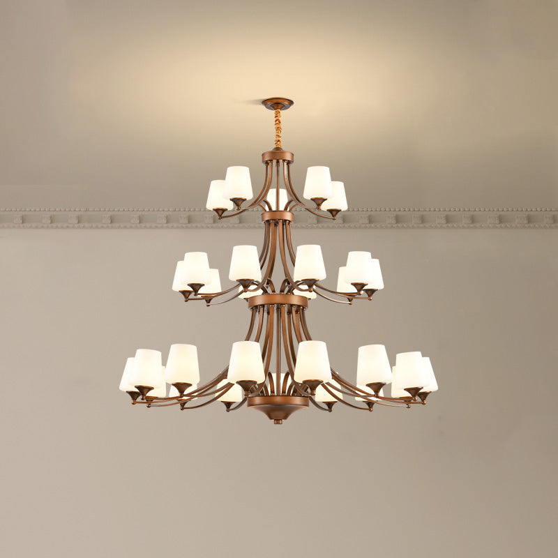 Ulrinara Postmodern Luxury Brass Glass Chandelier - Letslighting