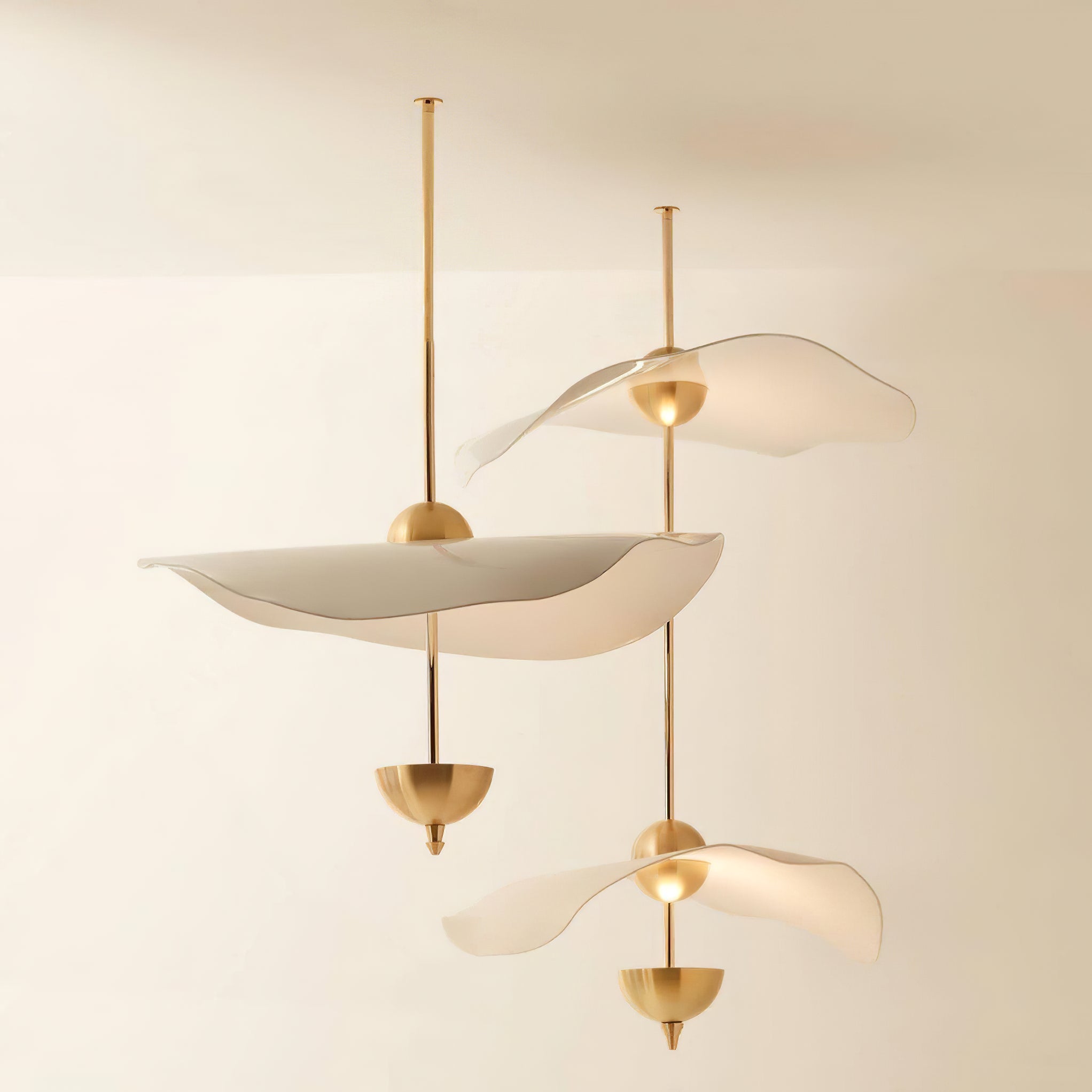 Lusso Wave Double Biscuit Pendant Light
