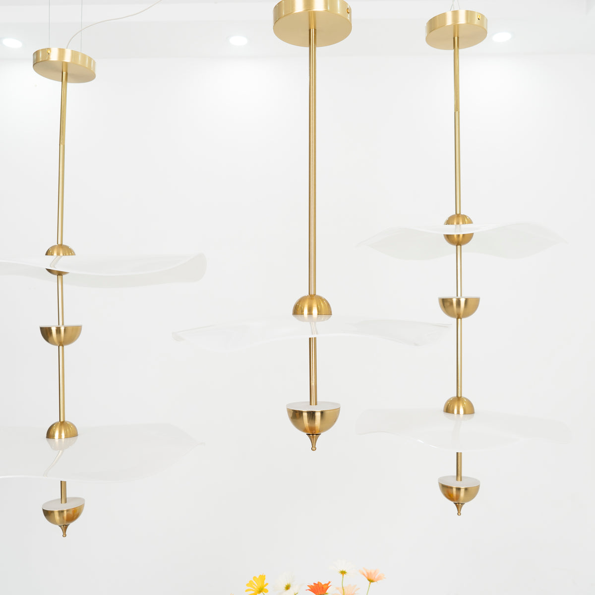 Lusso Wave Double Biscuit Pendant Light