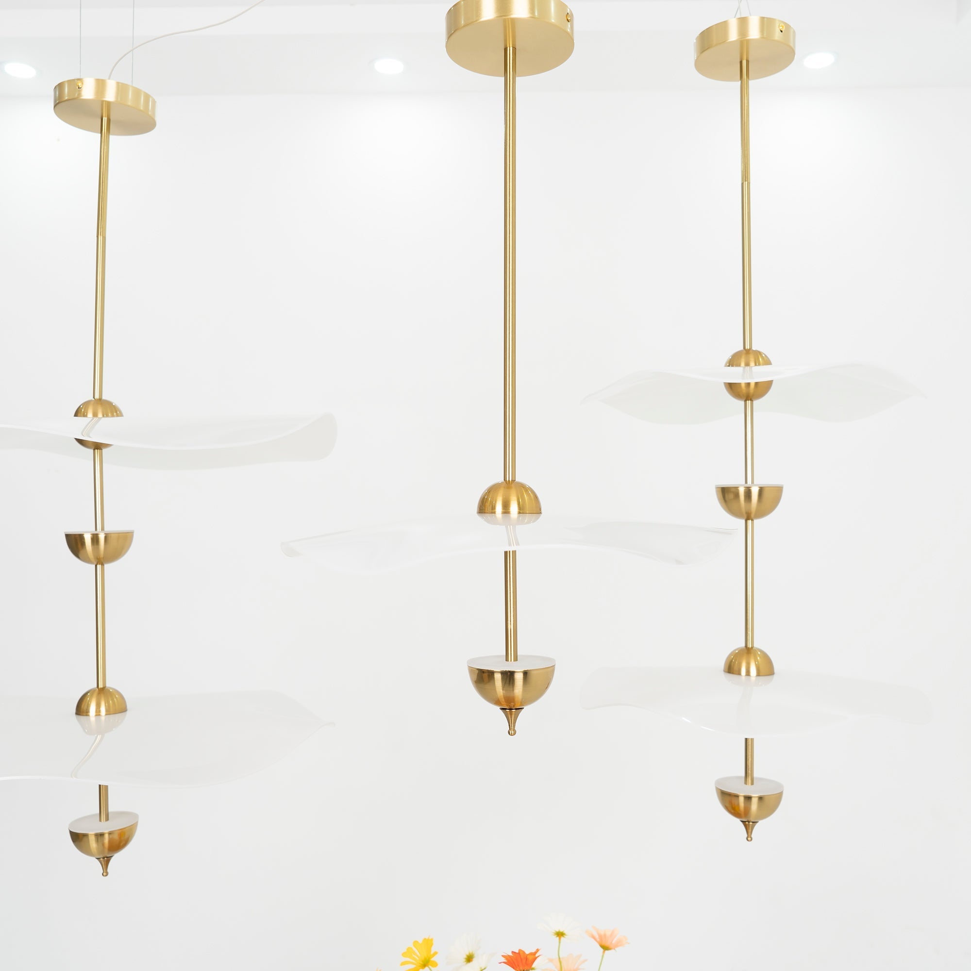 Lusso Wave Double Biscuit Pendant Light