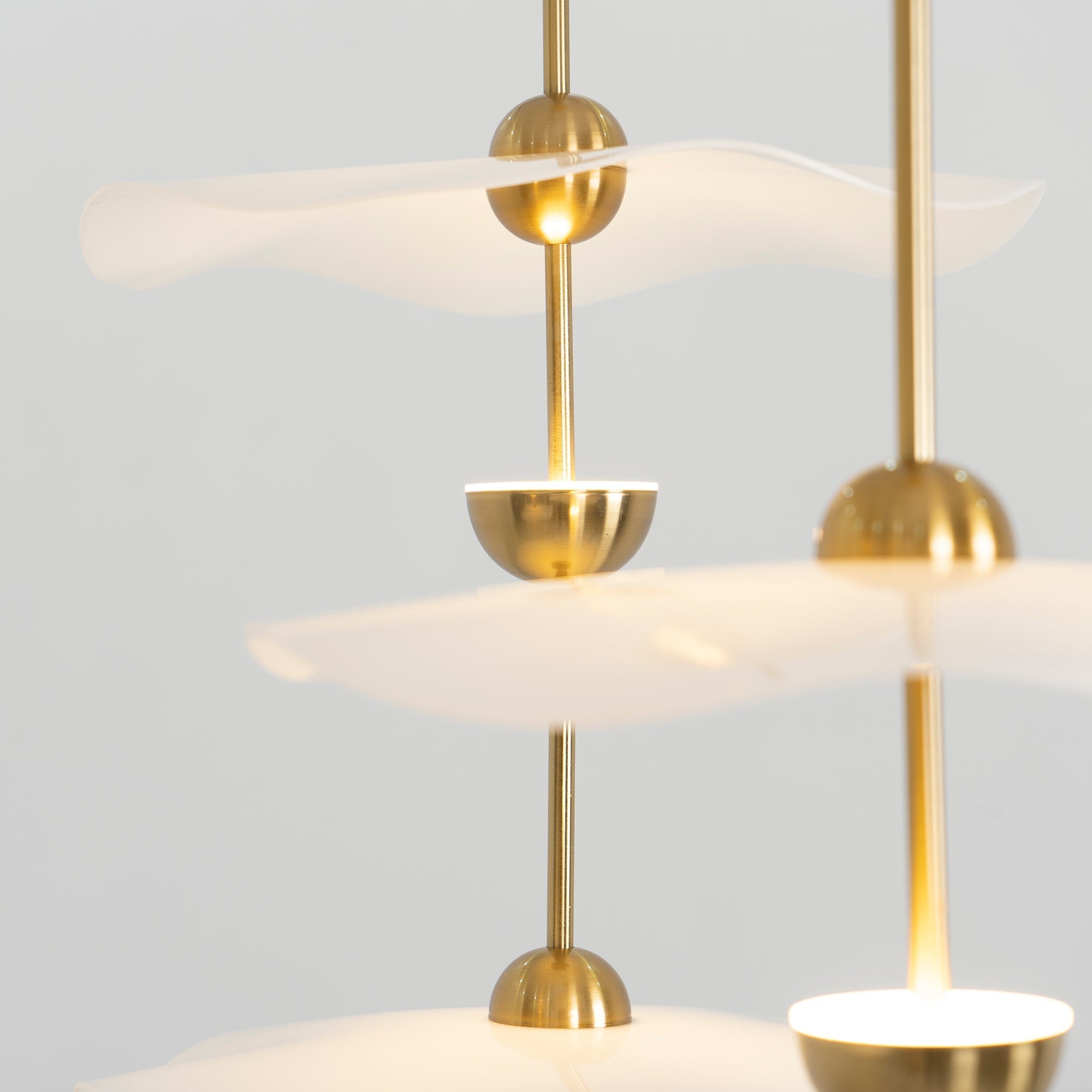Lustra Pendant Light Double Biscuit for Living Room - Letslighting