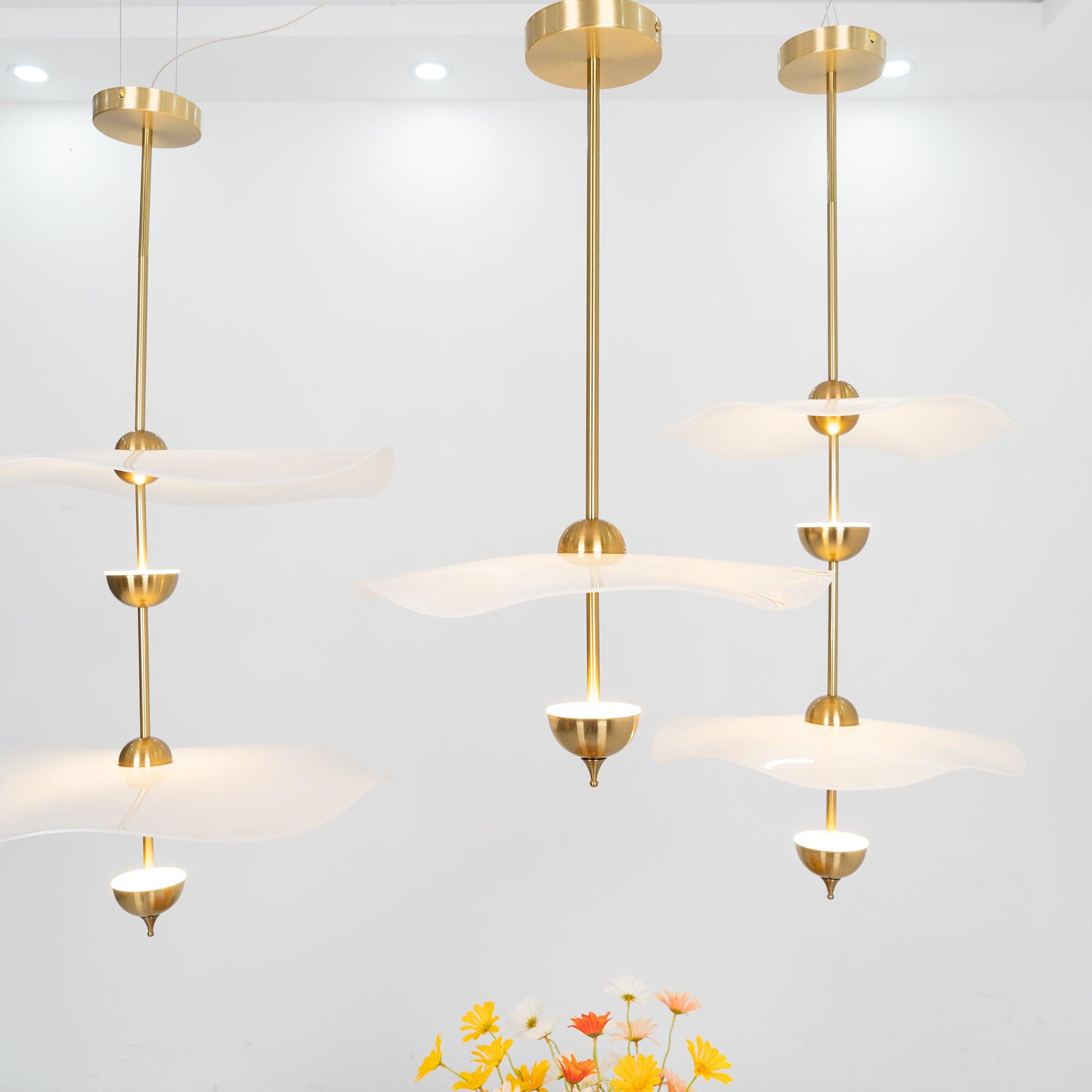 Lusso Wave Double Biscuit Pendant Light