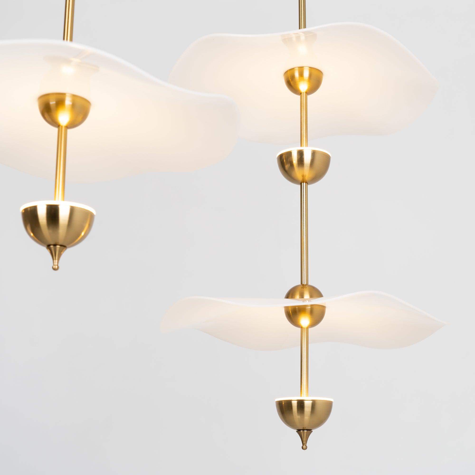 Lusso Wave Double Biscuit Pendant Light
