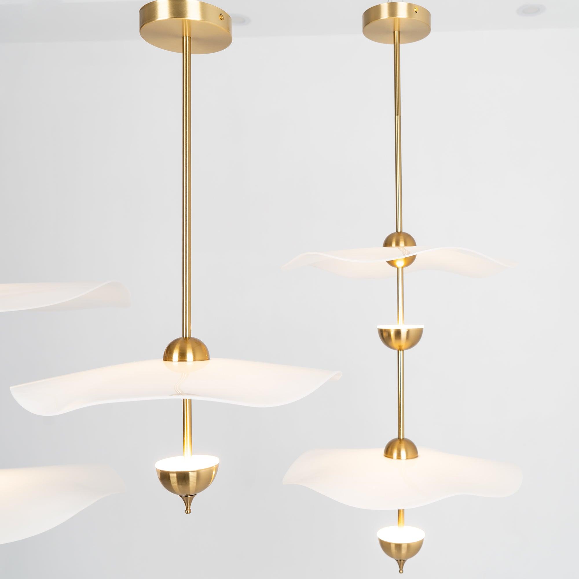Lusso Wave Double Biscuit Pendant Light