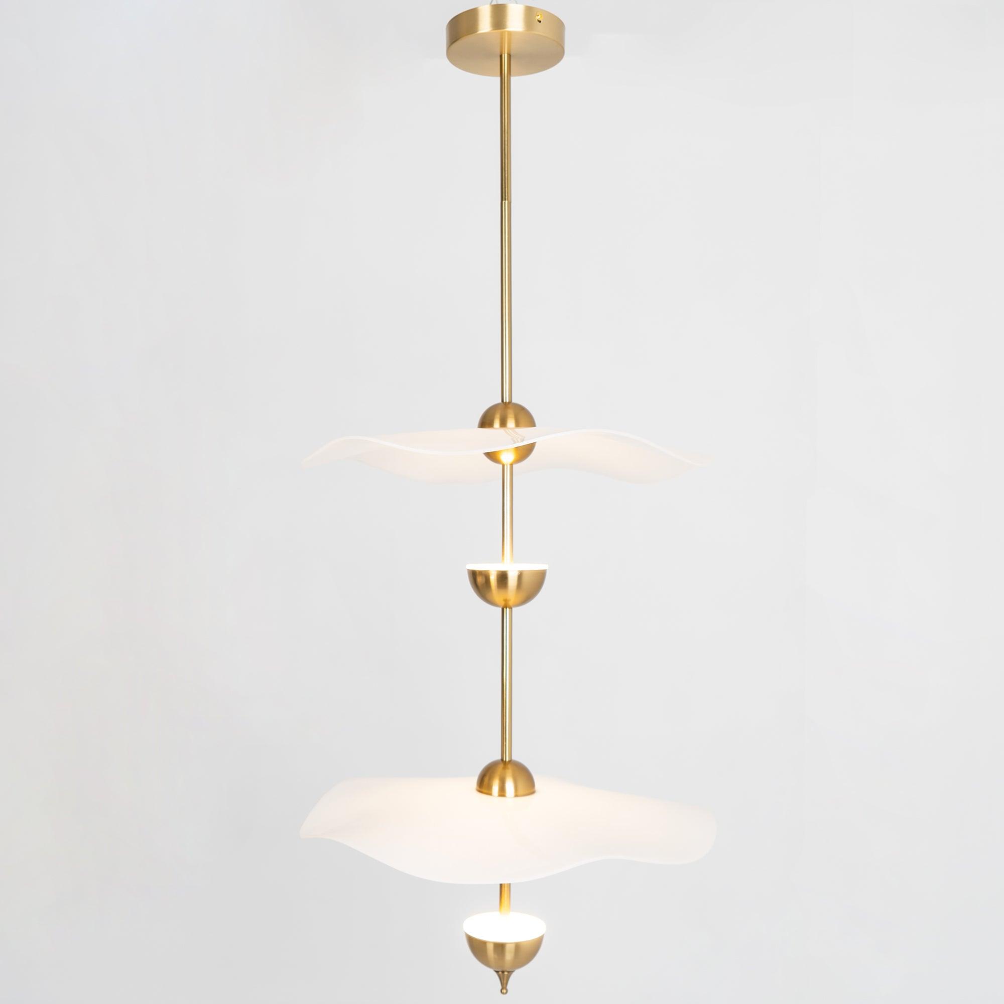 Lusso Wave Double Biscuit Pendant Light