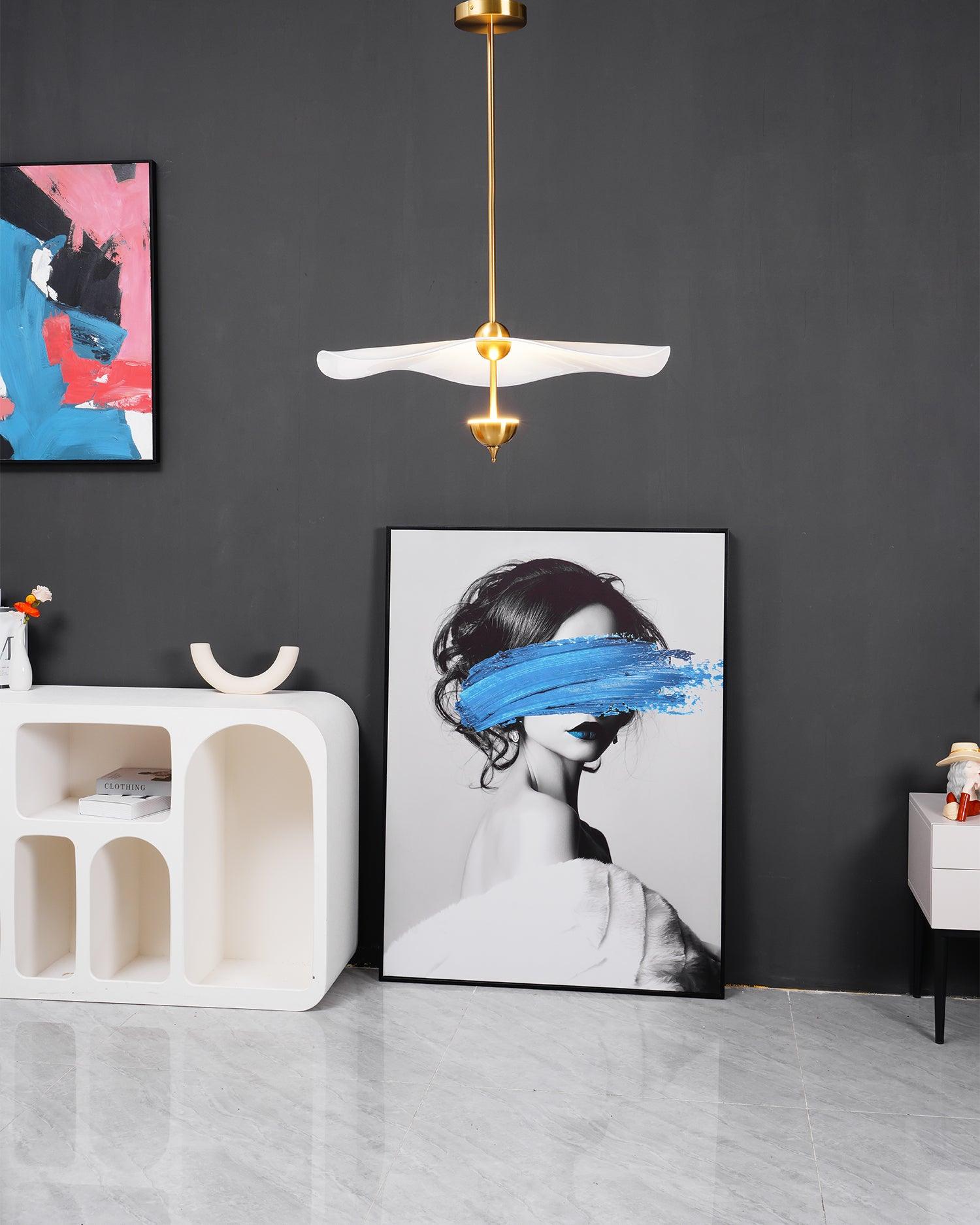 Lustra Pendant Light Double Biscuit for Living Room - Letslighting