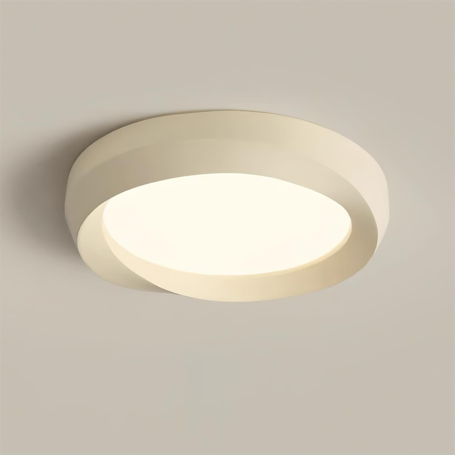 Ceiling Lamp Resin with Soft Curved Frame in Neutral Tones - Letslighting