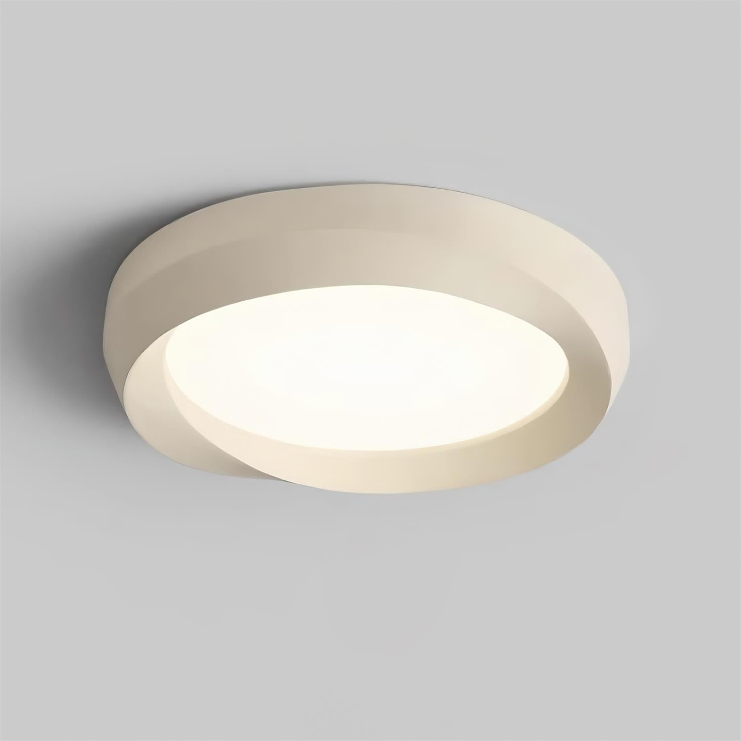 Ceiling Lamp Resin with Soft Curved Frame in Neutral Tones - Letslighting