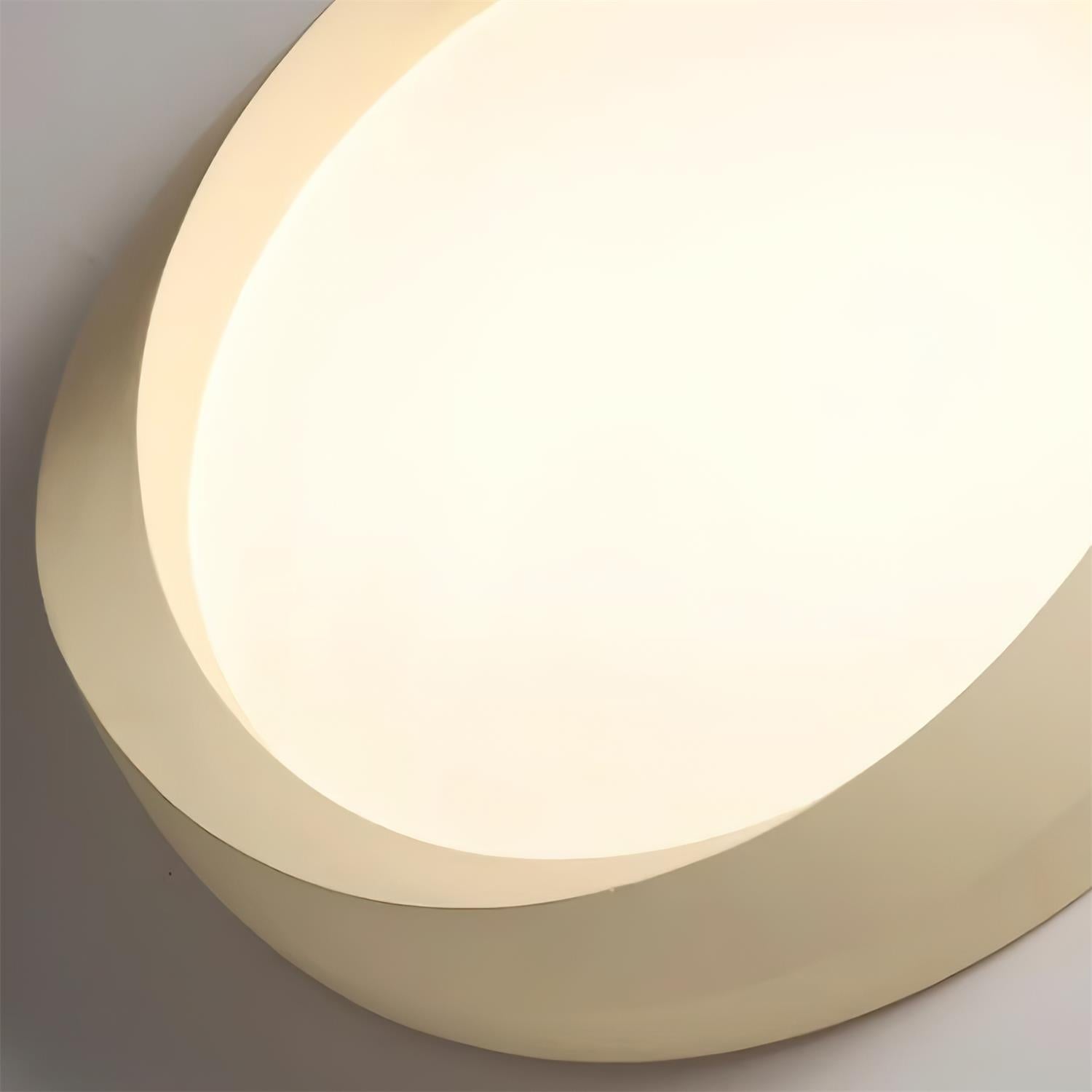 Ceiling Lamp Resin with Soft Curved Frame in Neutral Tones - Letslighting