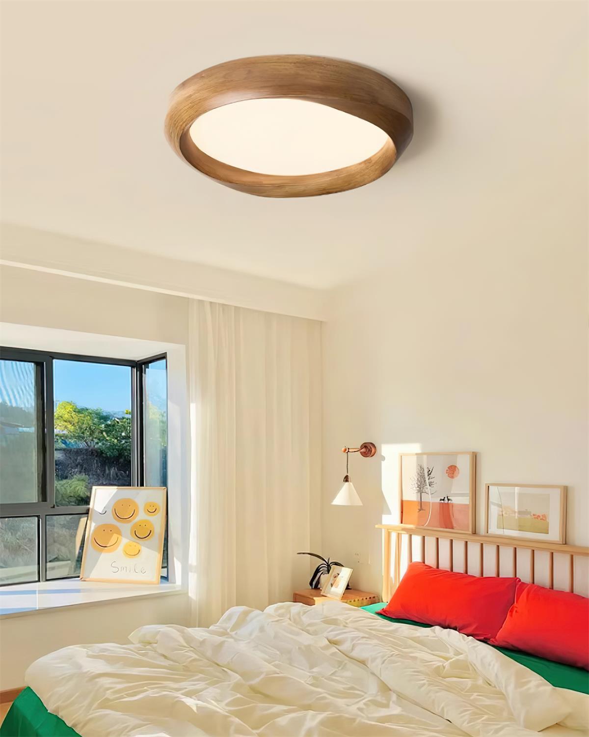 Ceiling Lamp Resin with Soft Curved Frame in Neutral Tones - Letslighting