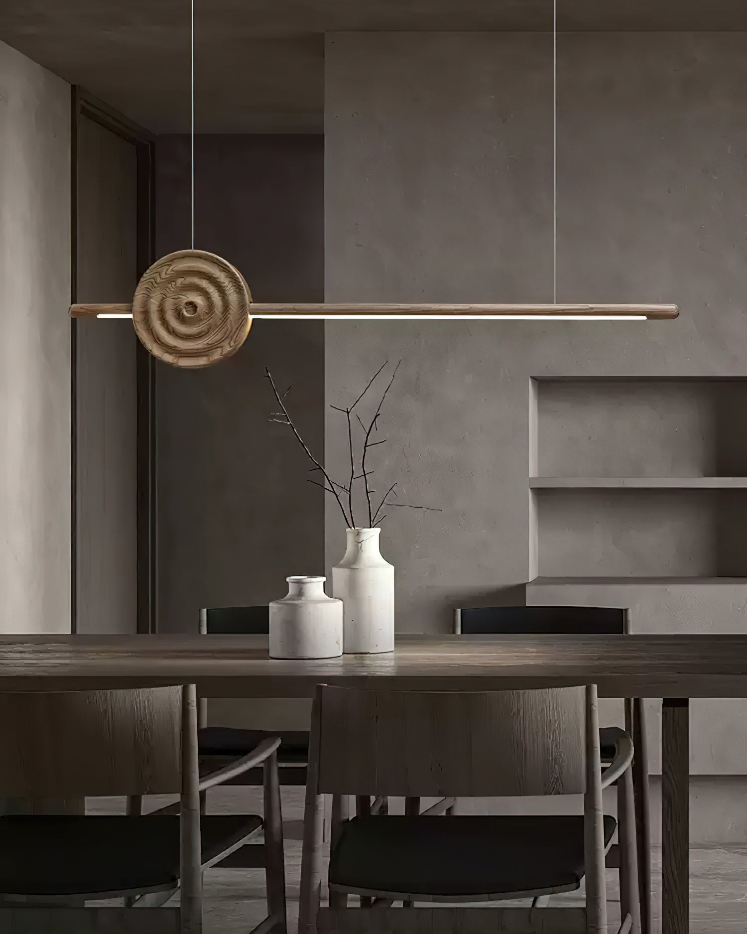 Aurora Chandelier Erhu Wood - Letslighting