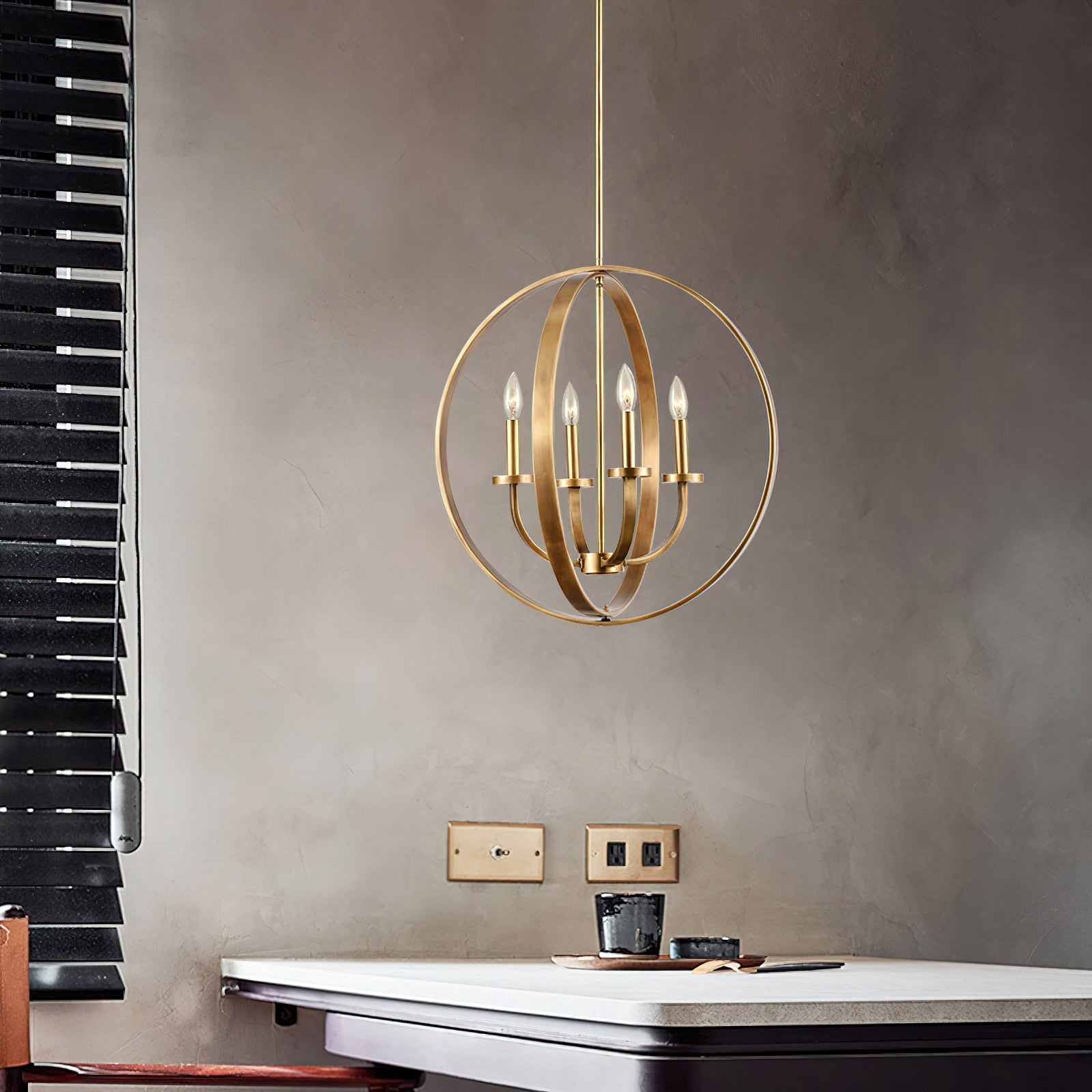 Icarila Vintage Industrial Brass Pendant Light - Letslighting
