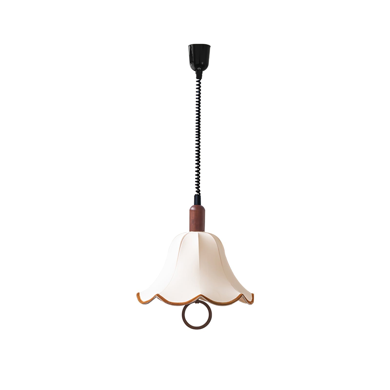 Eurvaryra Classic Elegance Fabric Wood Pendant Light - Letslighting