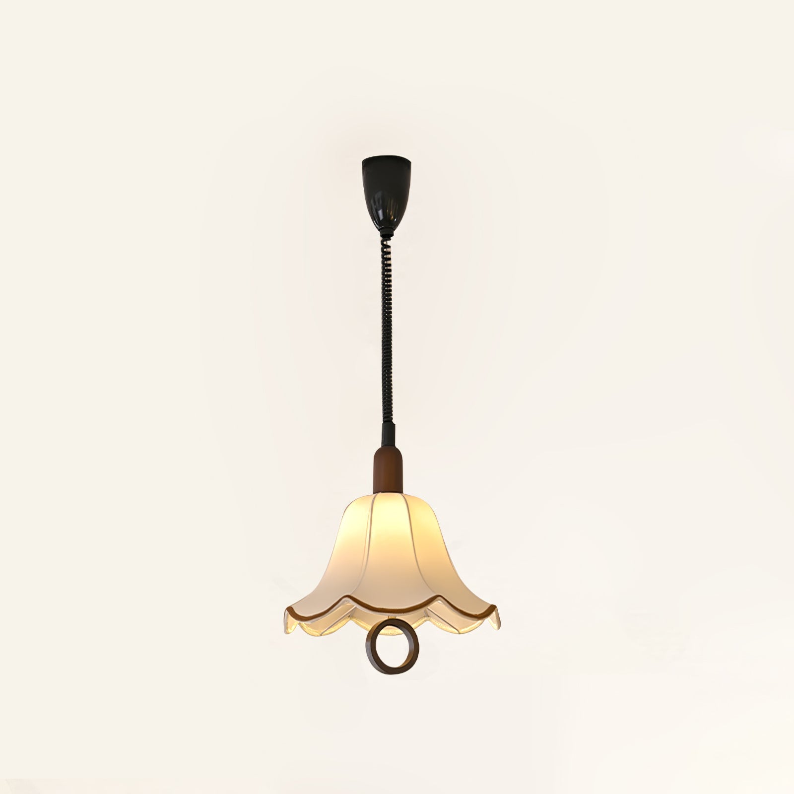 Eurvaryra Classic Elegance Fabric Wood Pendant Light - Letslighting
