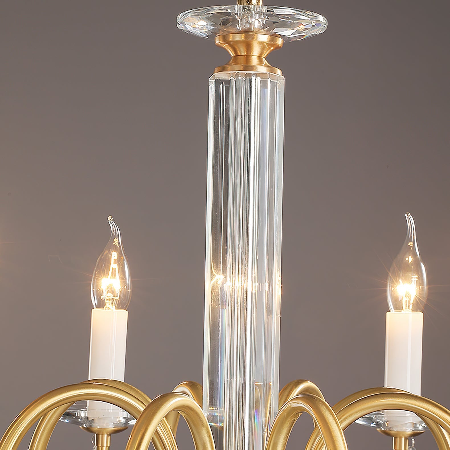 Ilphaara Postmodern Luxury Brass Crystal Chandelier - Letslighting