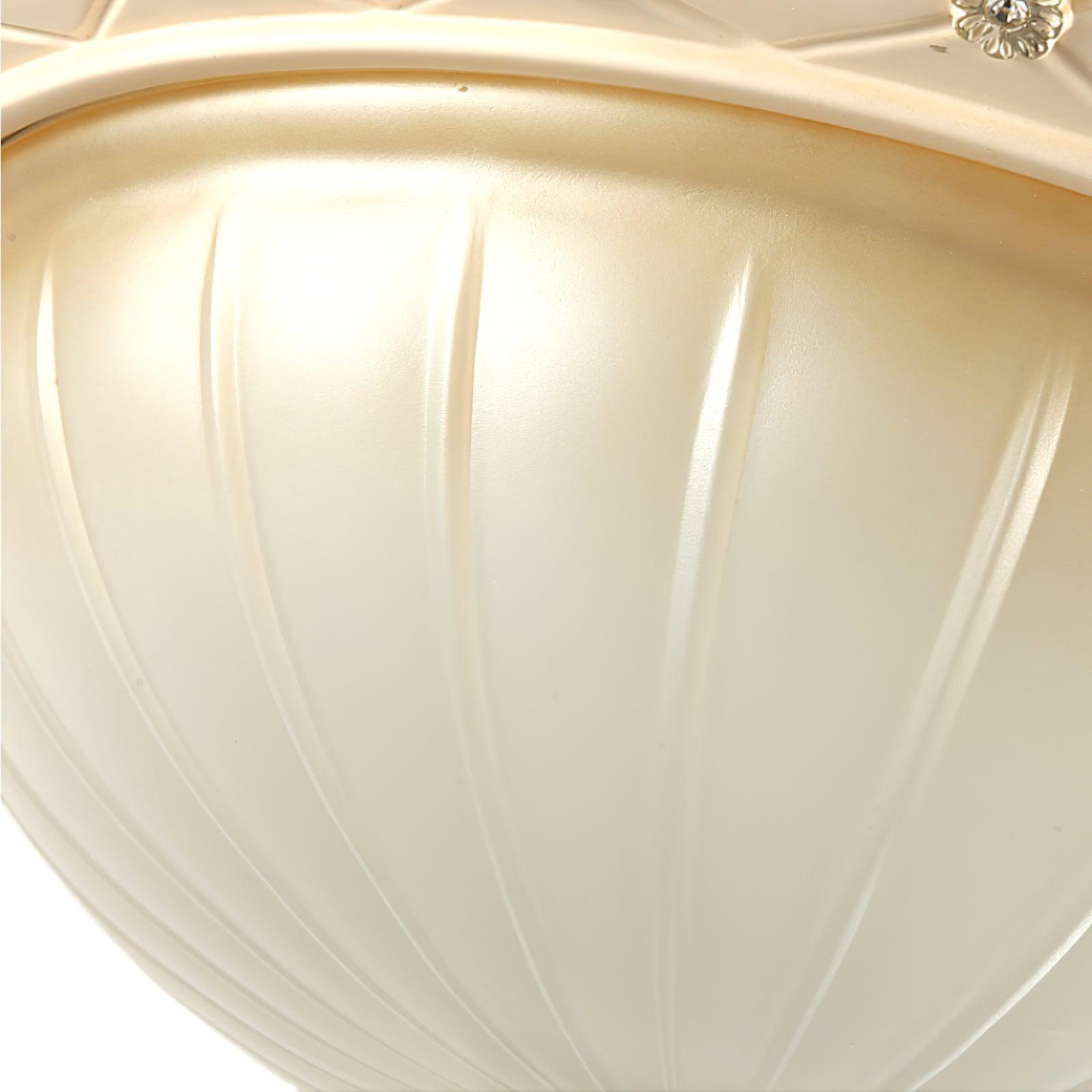 Evtalen Elegance Vintage Resin Glass Flush Ceiling Light - Letslighting