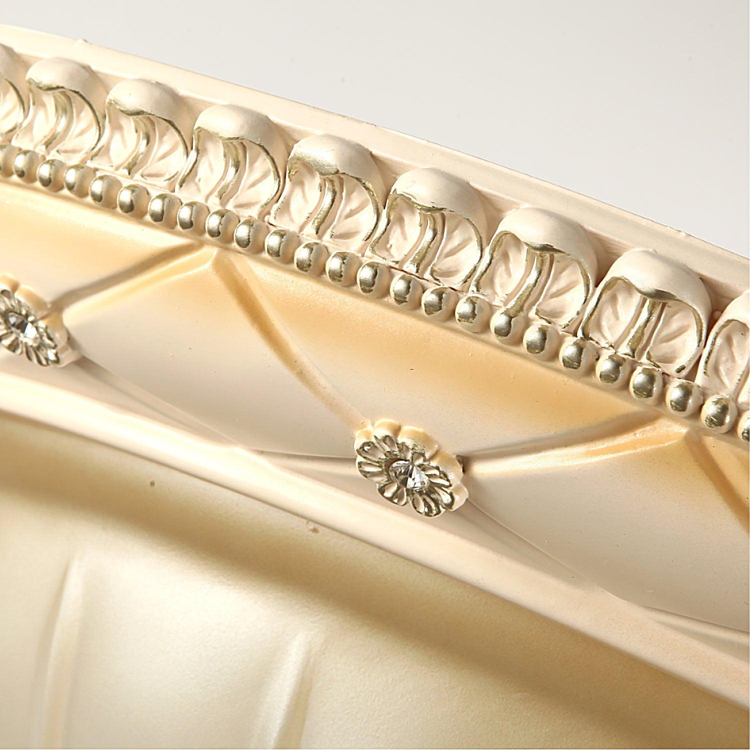 Evtalen Elegance Vintage Resin Glass Flush Ceiling Light - Letslighting