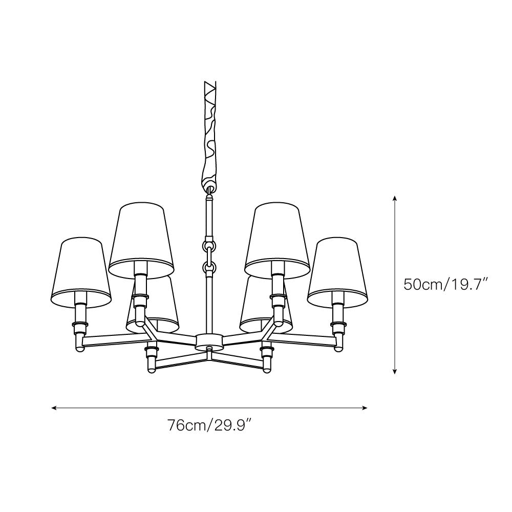 Vadoryra Postmodern Luxury Brass Fabric Chandelier - Letslighting