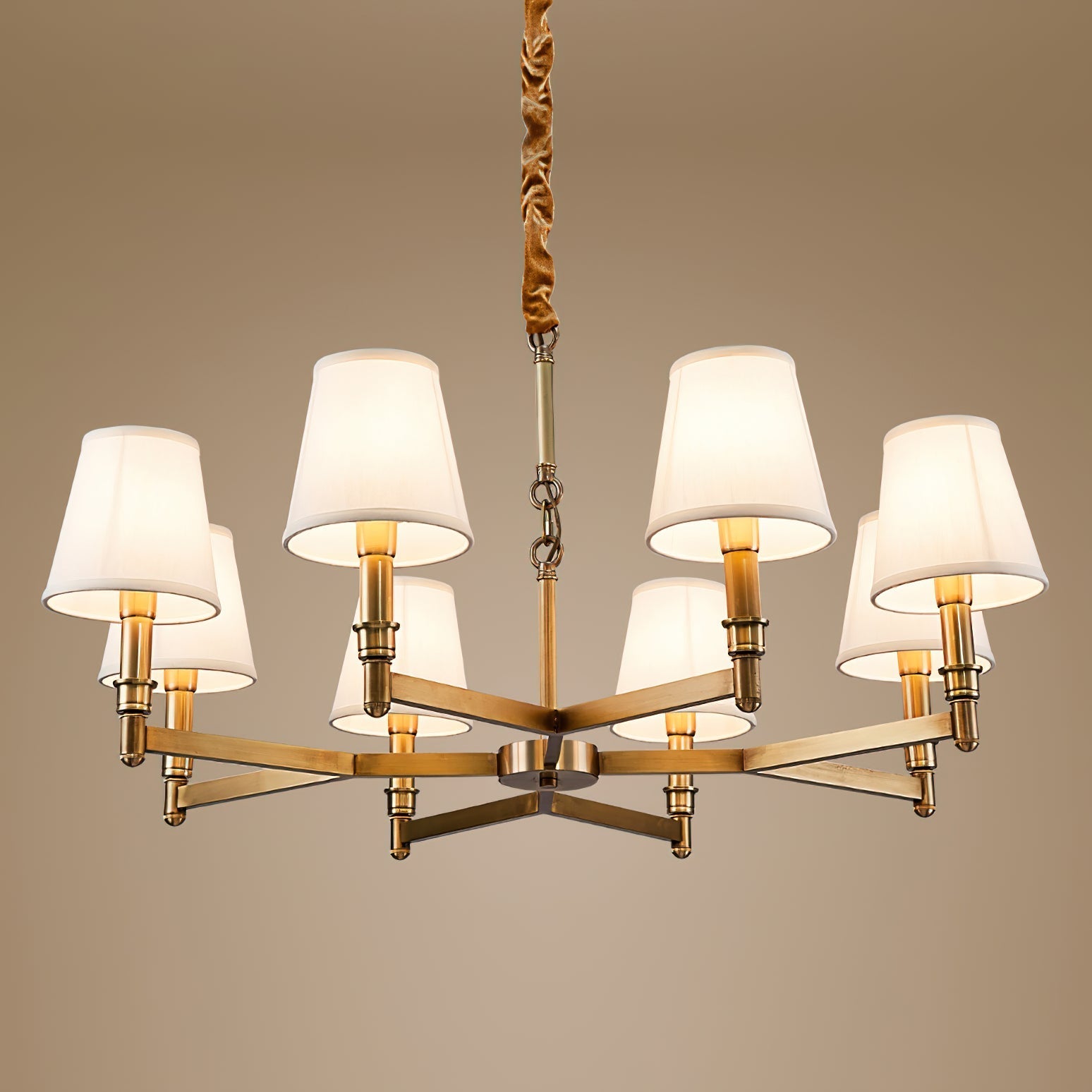 Vadoryra Postmodern Luxury Brass Fabric Chandelier - Letslighting