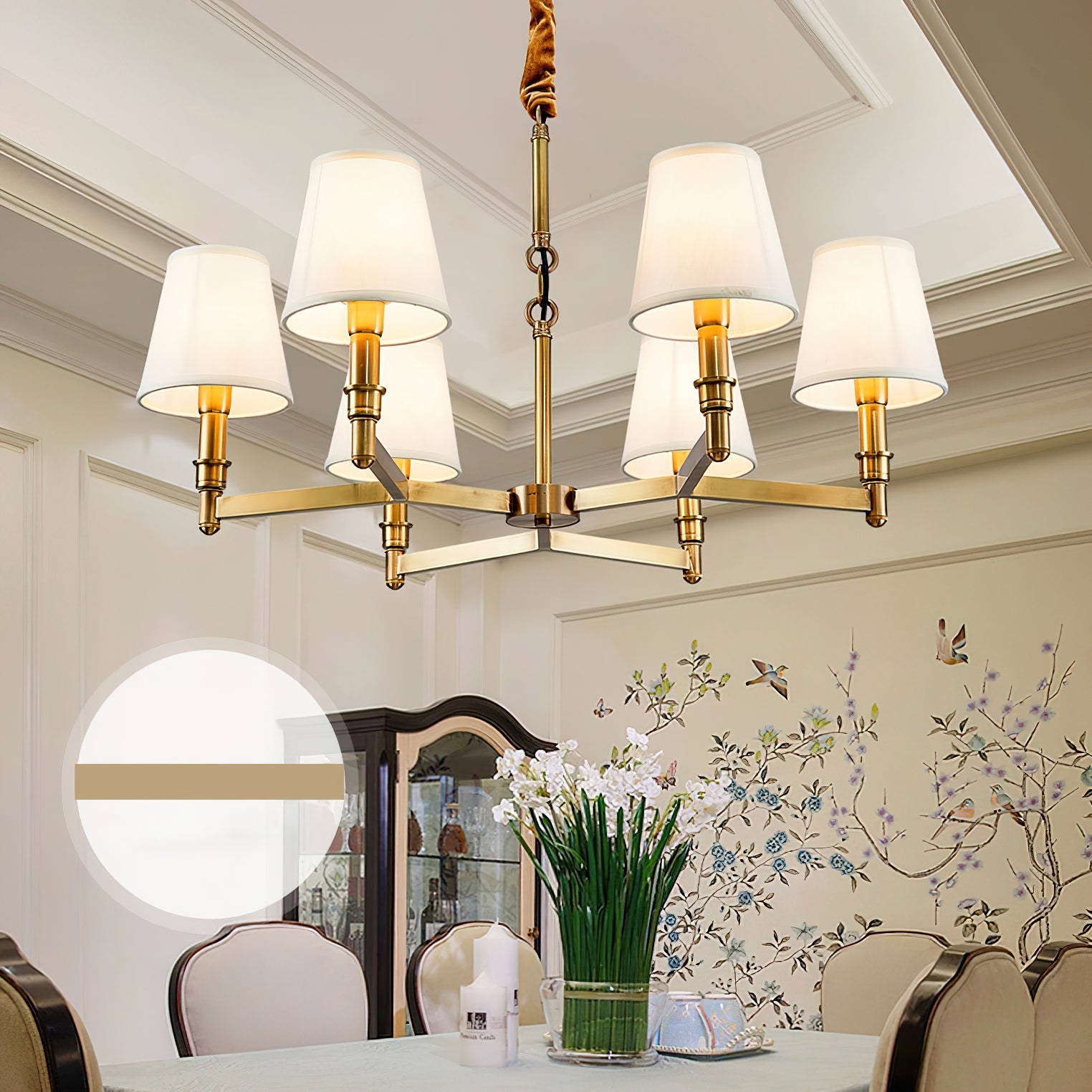 Vadoryra Postmodern Luxury Brass Fabric Chandelier - Letslighting